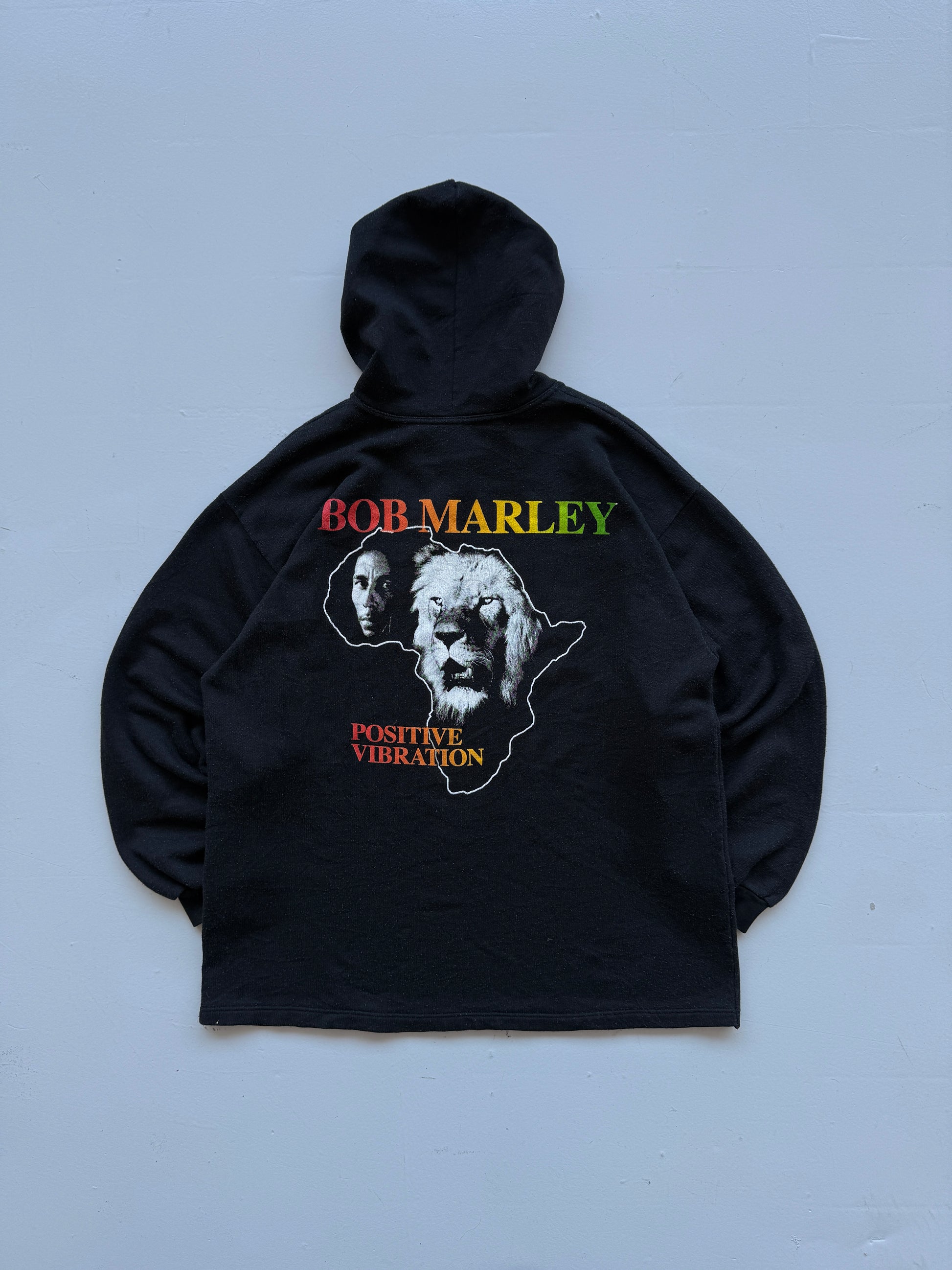 Black Bob Marley 90's Vintage Graphic Hoodie Jumper - XL