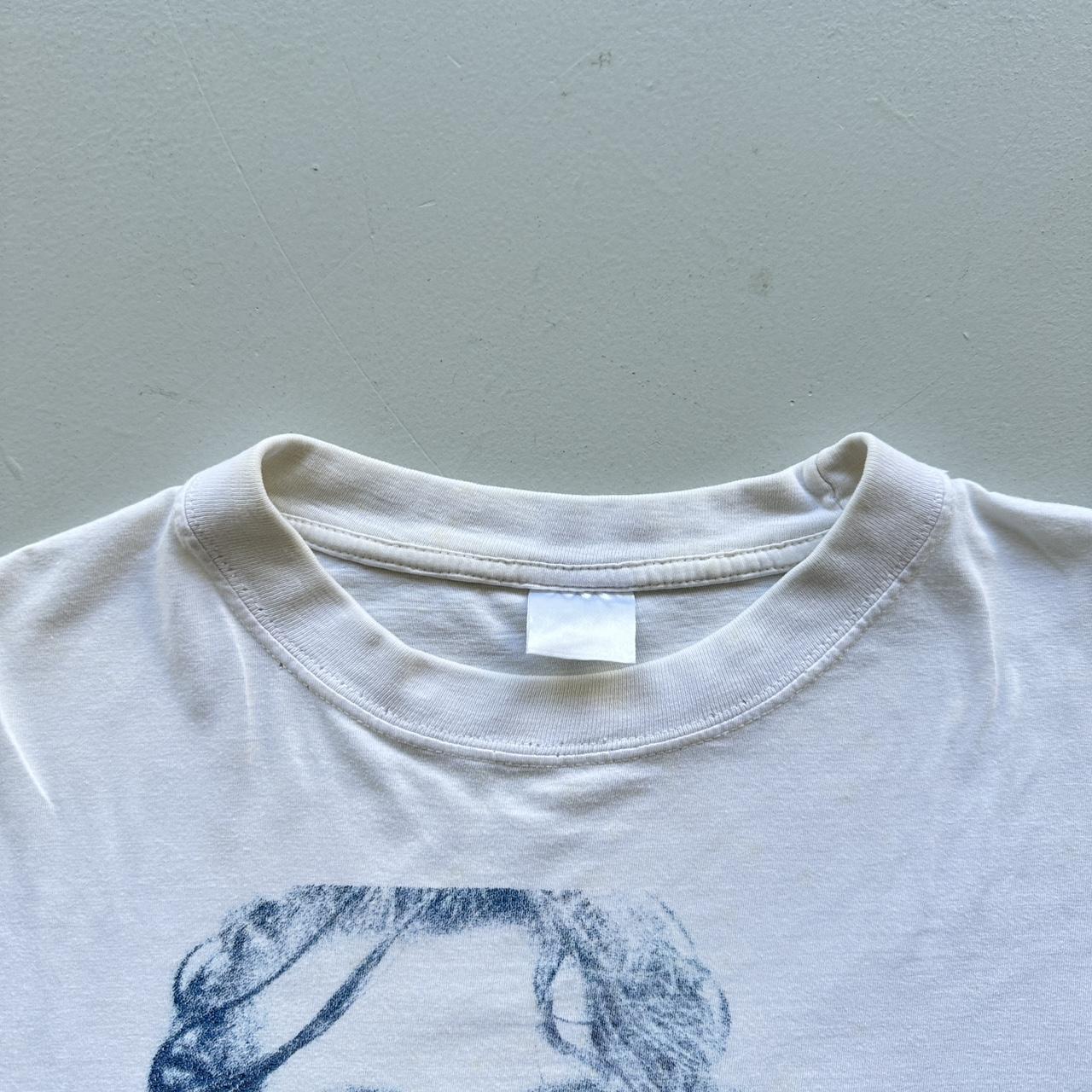 White Blue Romantic 00's Vintage T-shirt - Large