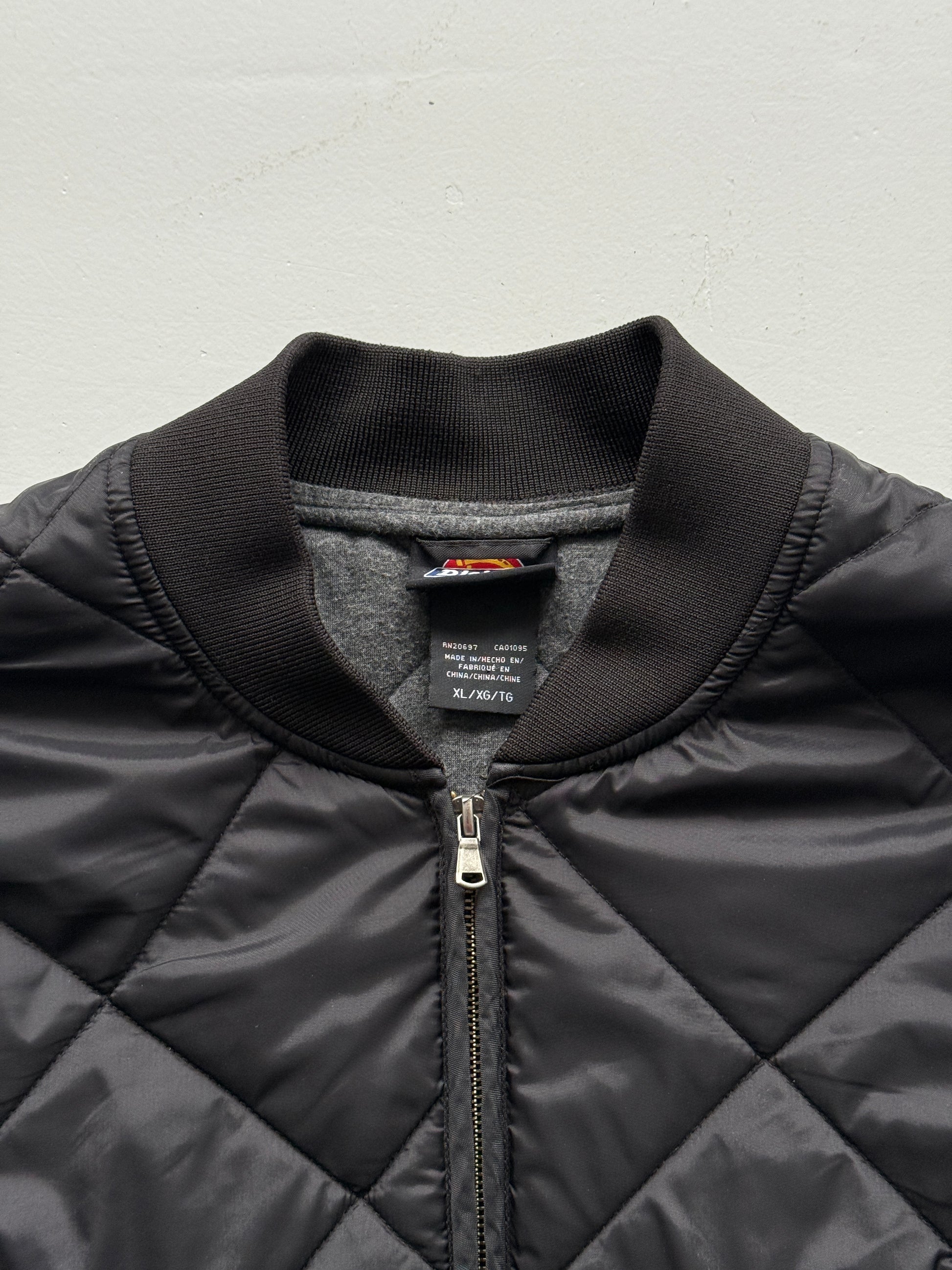 Black Dickies 00's Vintage Quilted Bomber Jacket - XL
