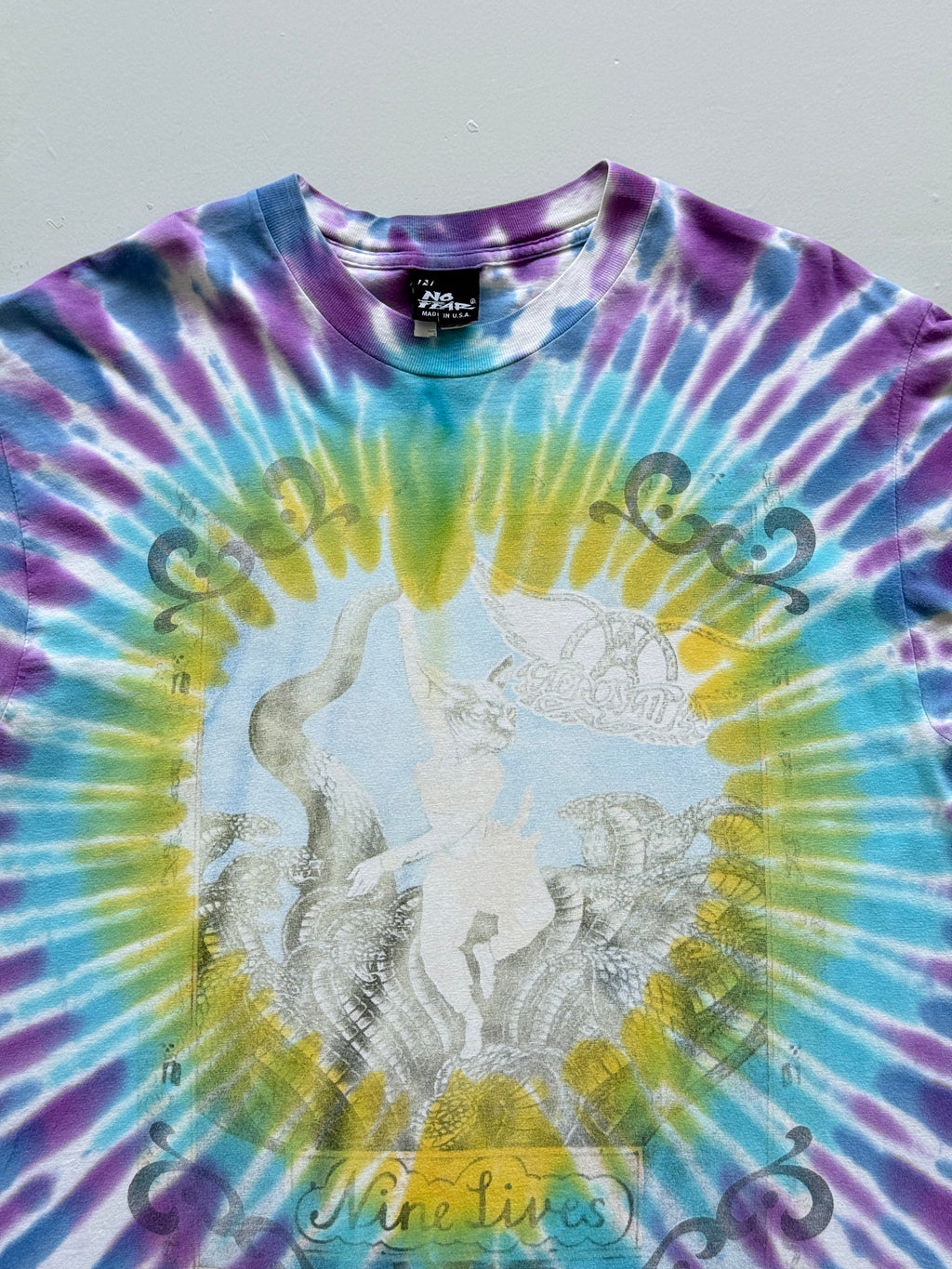 Blue Tie-Dye Aerosmith 90's Vintage Graphic Band T-Shirt - XL