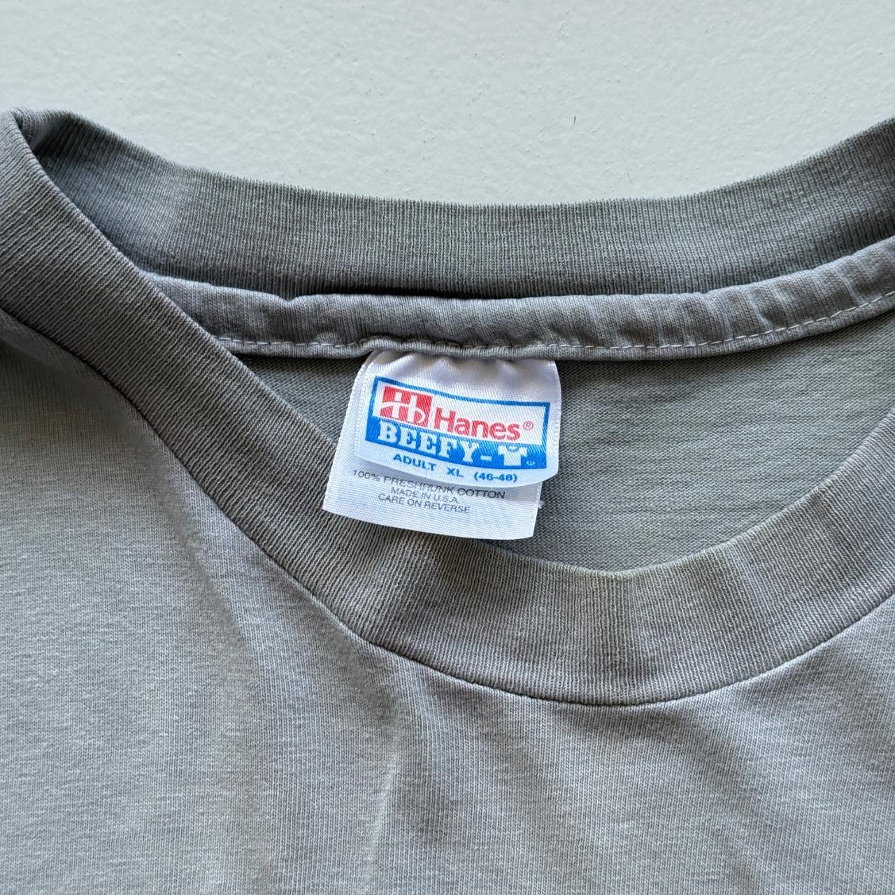 Blue Grey Overdyed Huntington Beach 90's Graphic Vintage T-shirt - XL