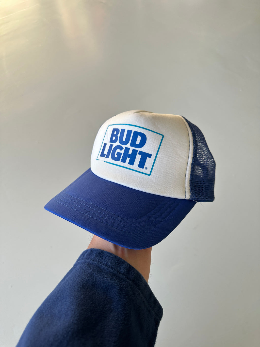 Bud Light Beer Vintage Foam & Mesh SnapBack Trucker Cap