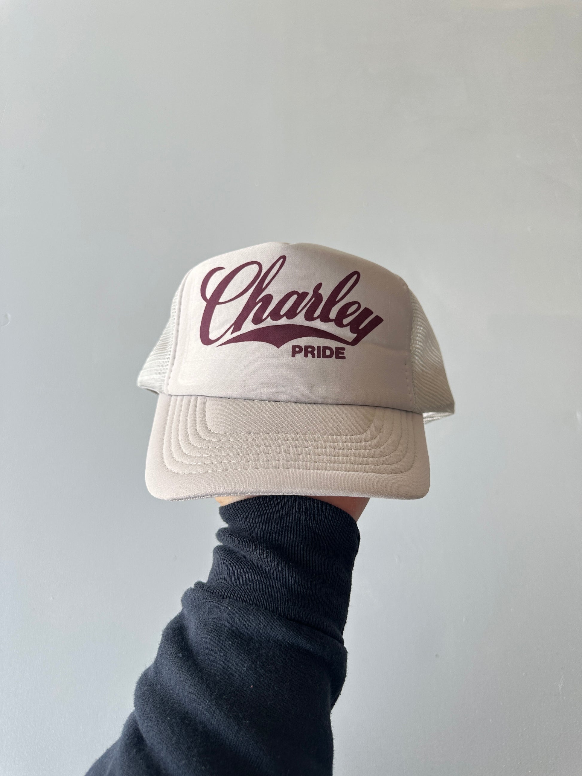 White Charley Pride 80's Vintage Foam Mesh SnapBack Trucker Cap