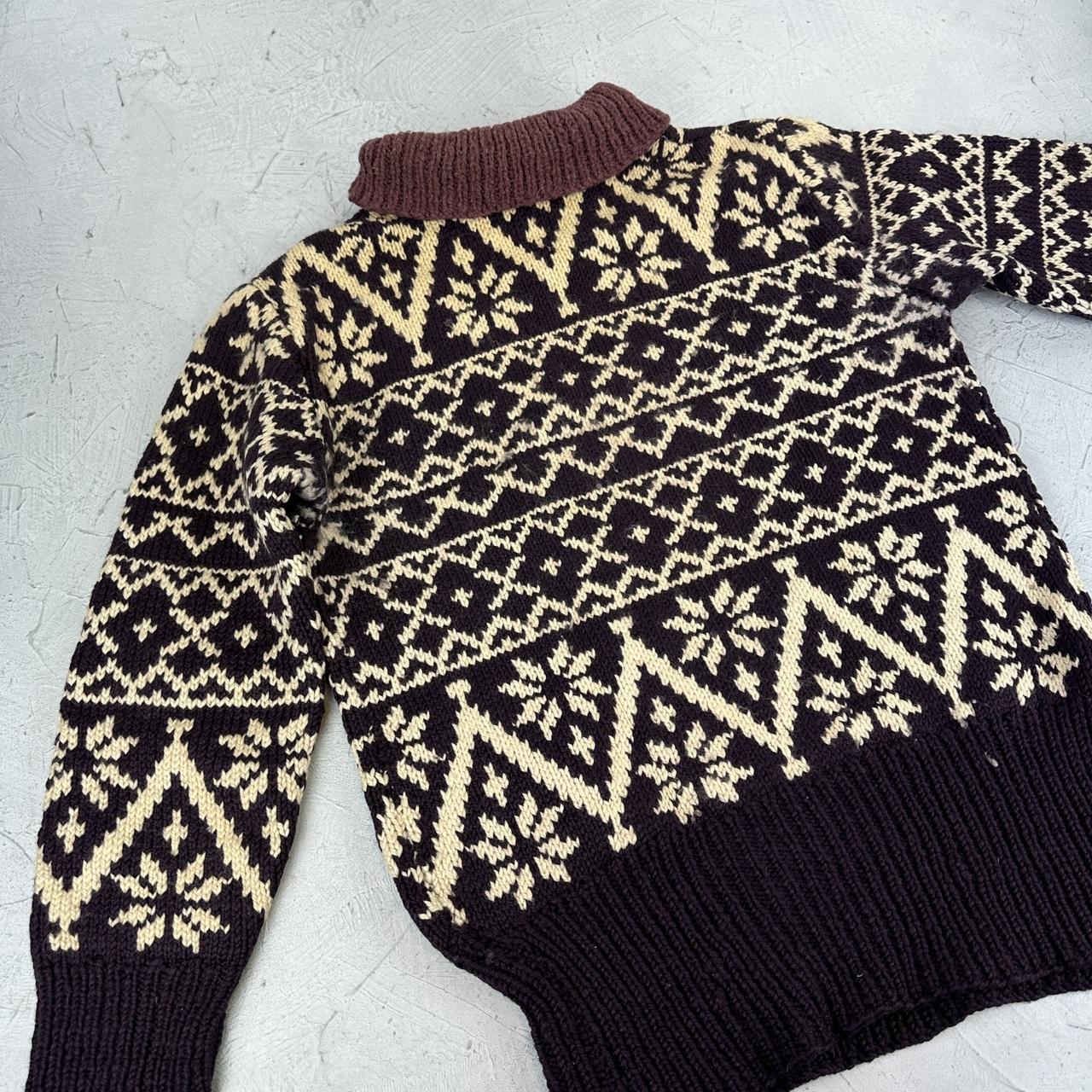 Hand Knit 90's Woollen Sweatshirt - Large