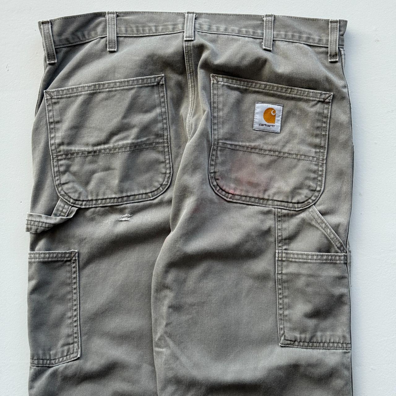 Grey / Khaki Carhartt Vintage Carpenter Pants - 34" x 32"