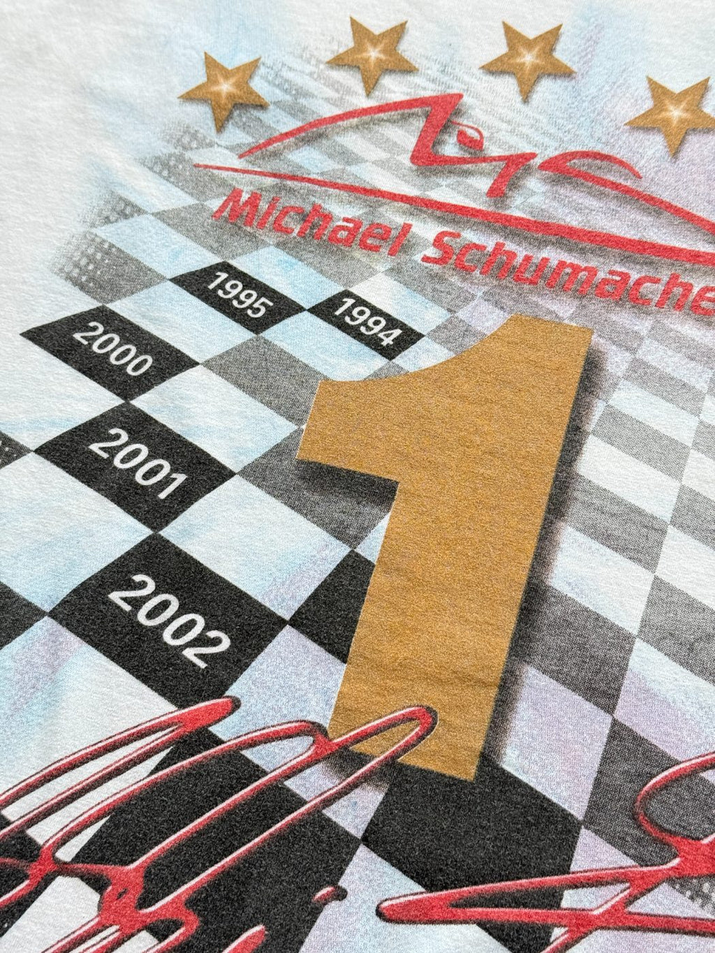 Michael Schumacher Official 5 Times F1 World Champion 2002 Vintage Graphic T-Shi