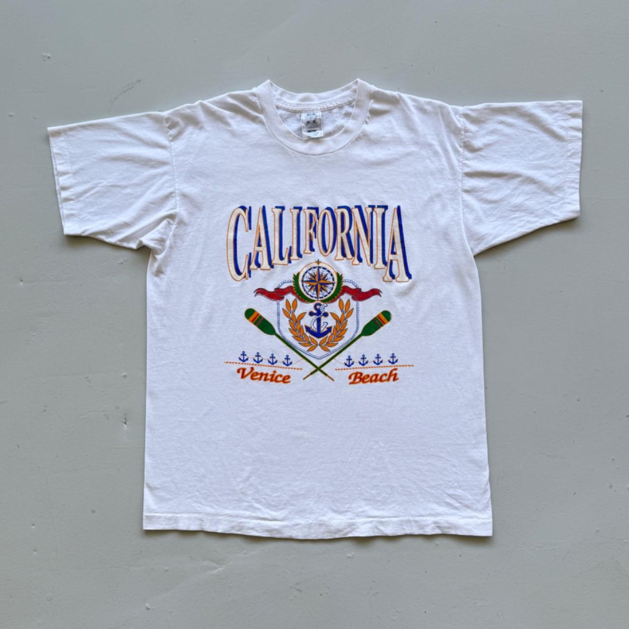 White Venice Beach California Vintage 90s T-shirt - XL