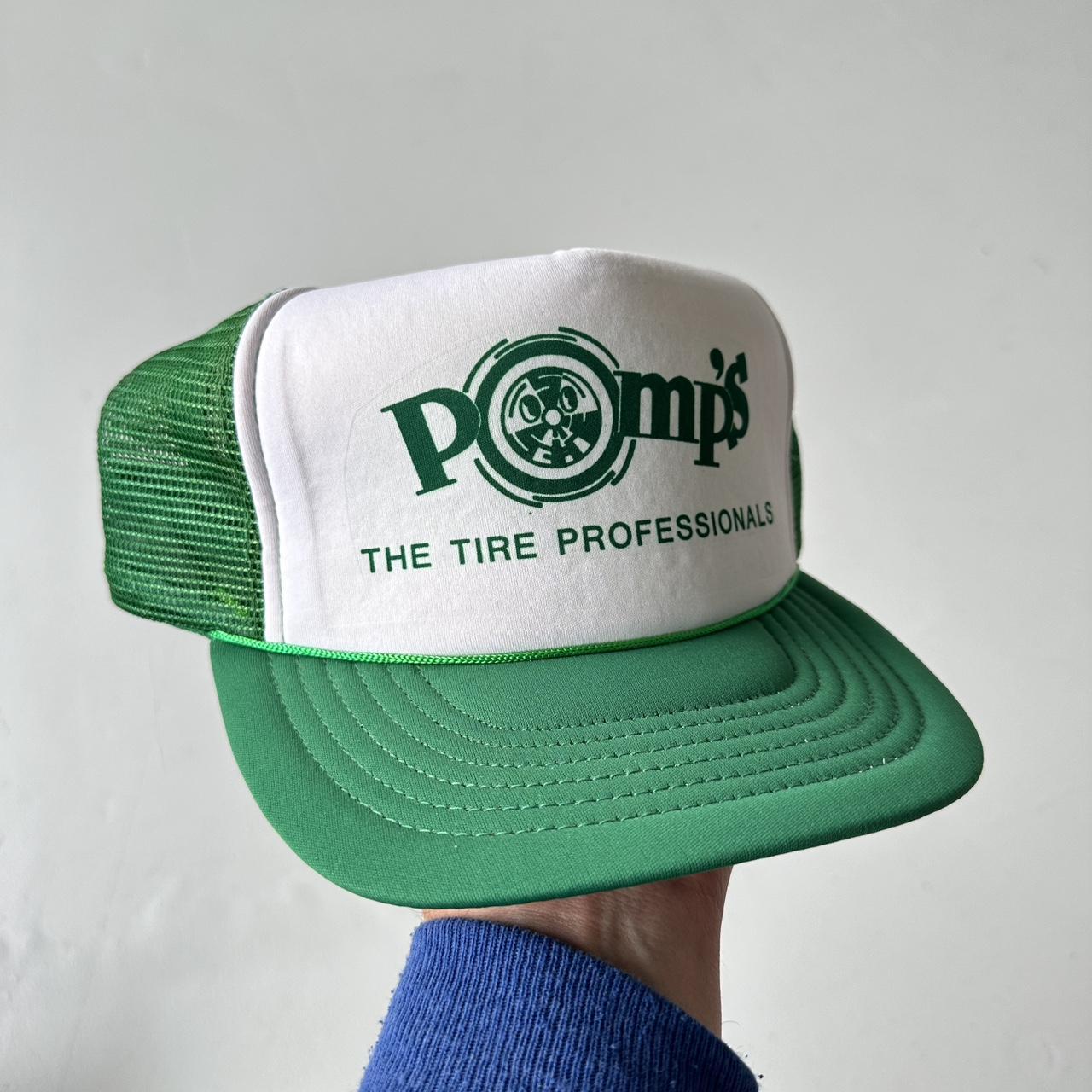 Green / White Pomp’s Mesh and Foam Trucker SnapBack Cap