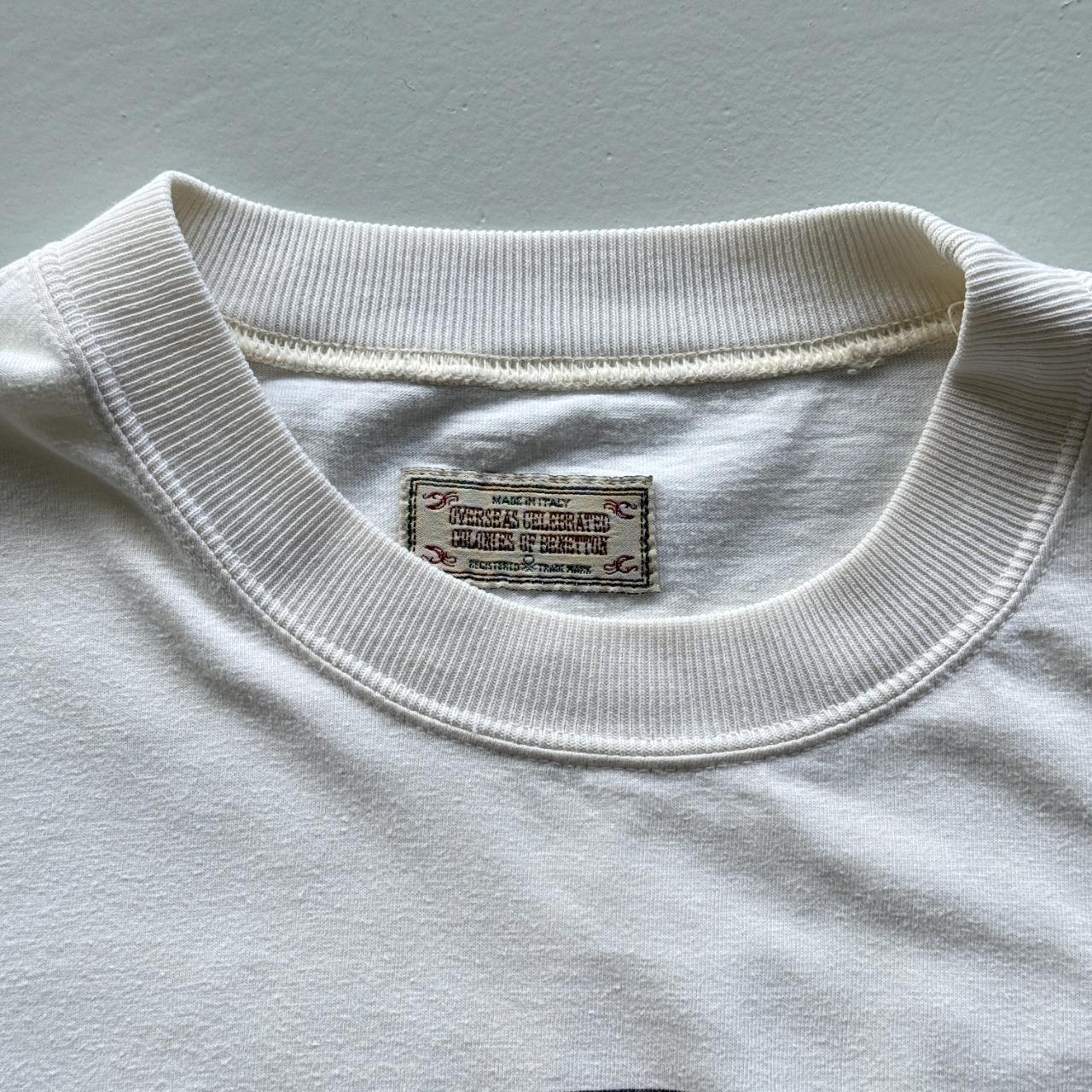 White United Colors of Benetton Pacific Ocean Vintage 90s T-shirt - Boxy XL
