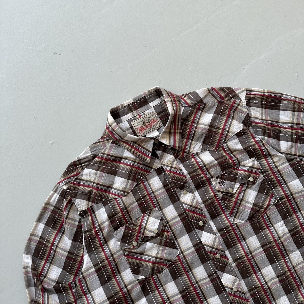 Wrangler Brown Patterned Western Vintage Shirt - XL