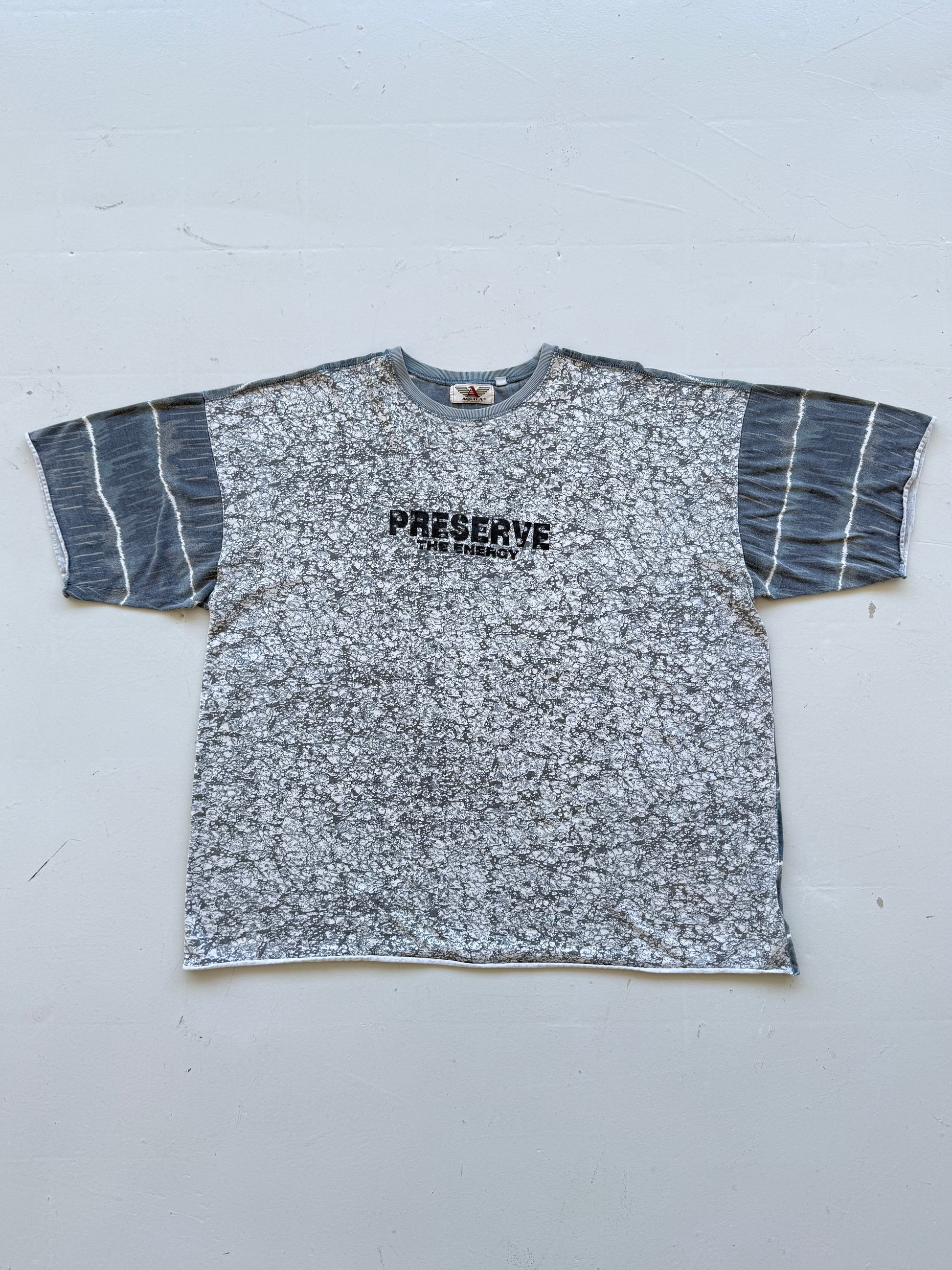 Grey Preserve the Energy 90's Vintage Rave Graphic T-Shirt - XXL