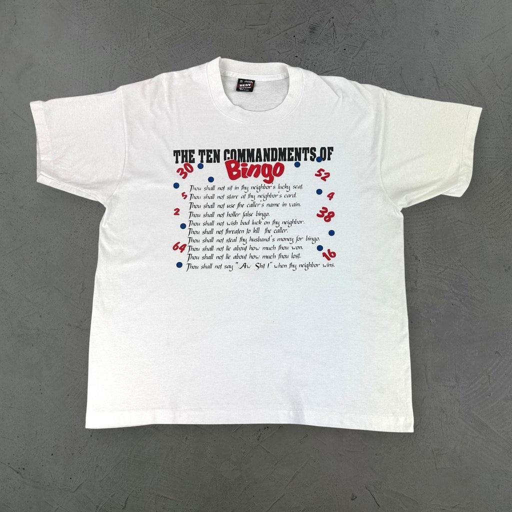 Bingo Commandments Vintage T-shirt - XL