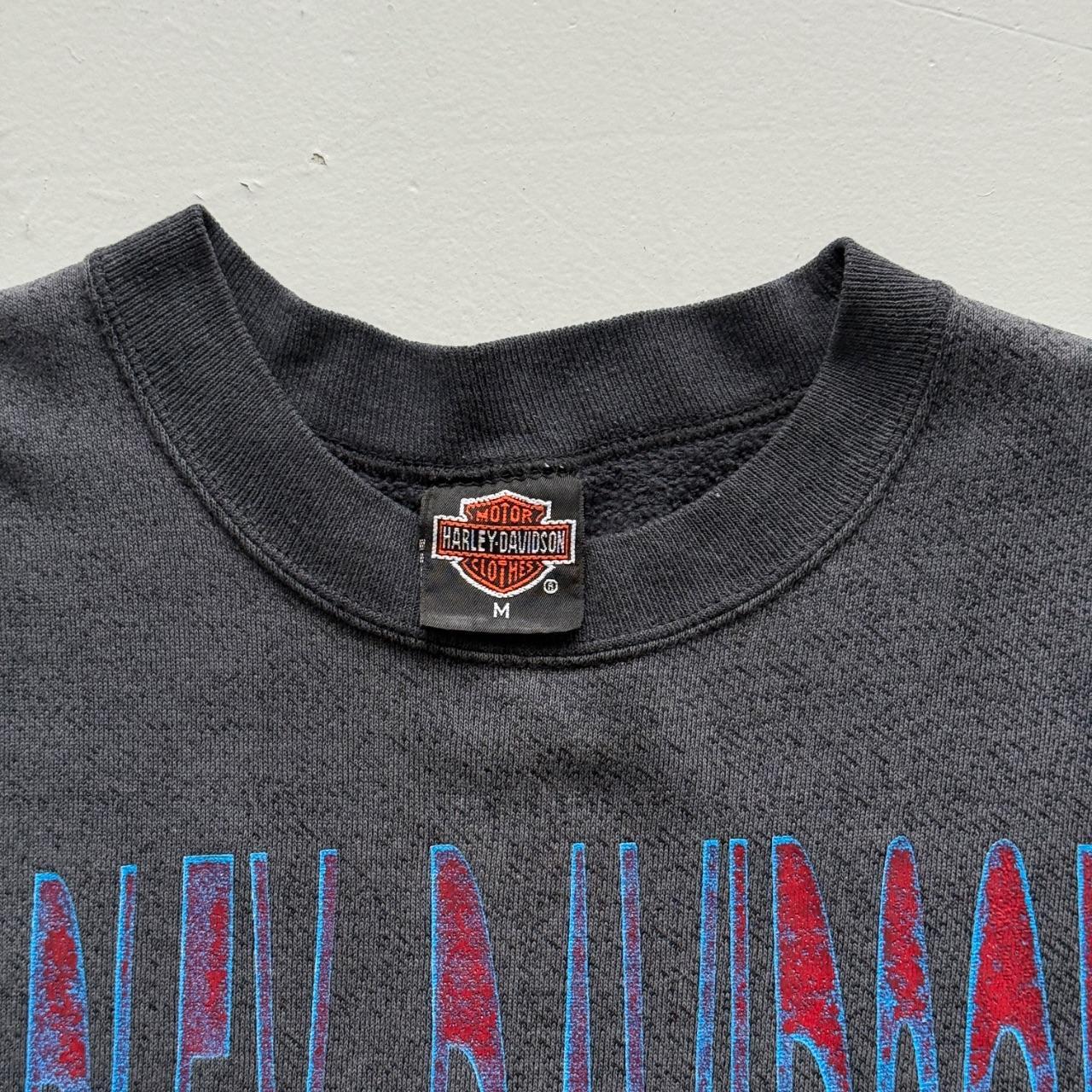 Blue Harley Davidson 90s Vintage Graphic Sweater Vest - Medium