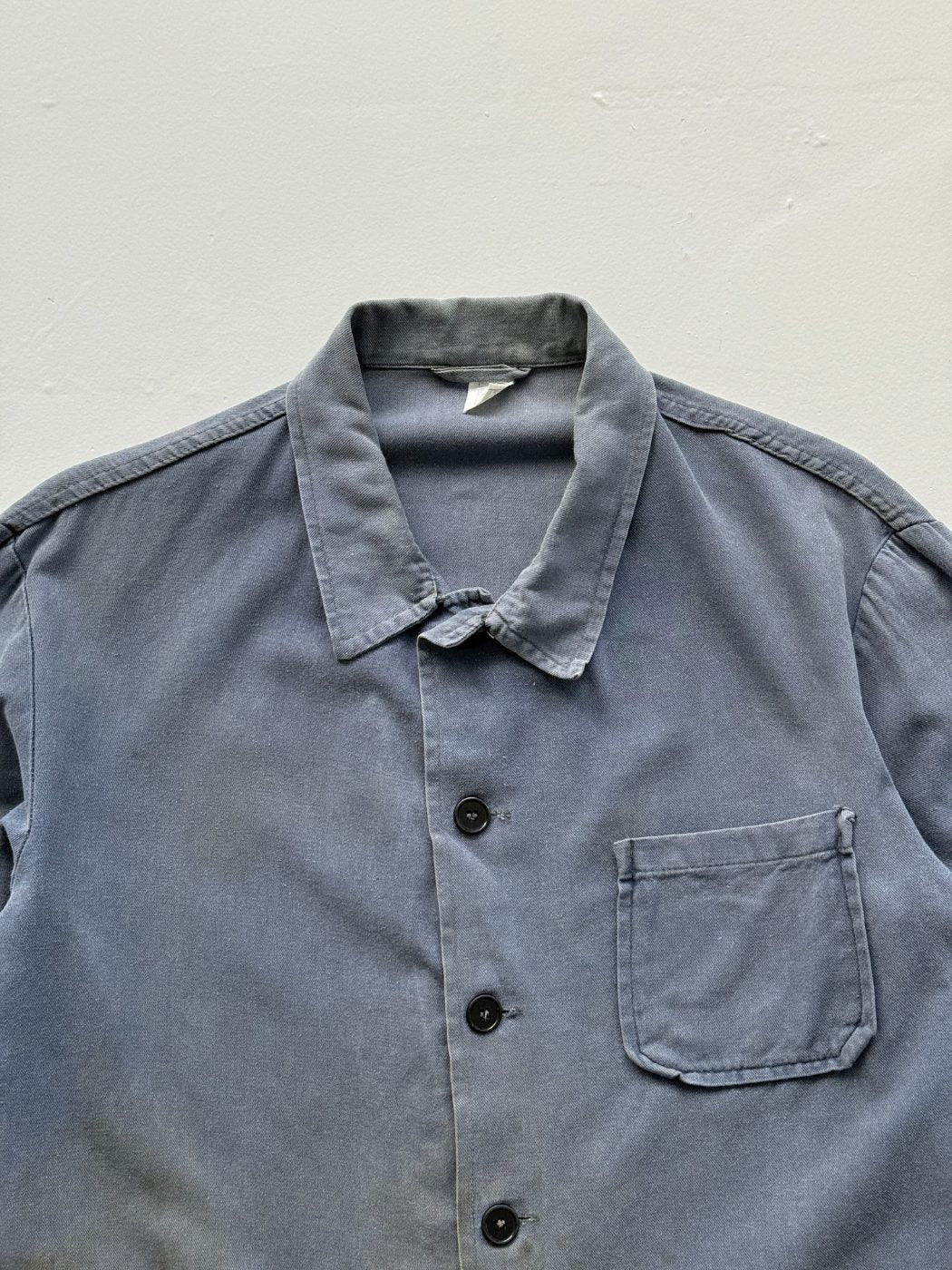 Navy Vintage French Chore 70s Thrashed Workwear CH180 Jacket - Small