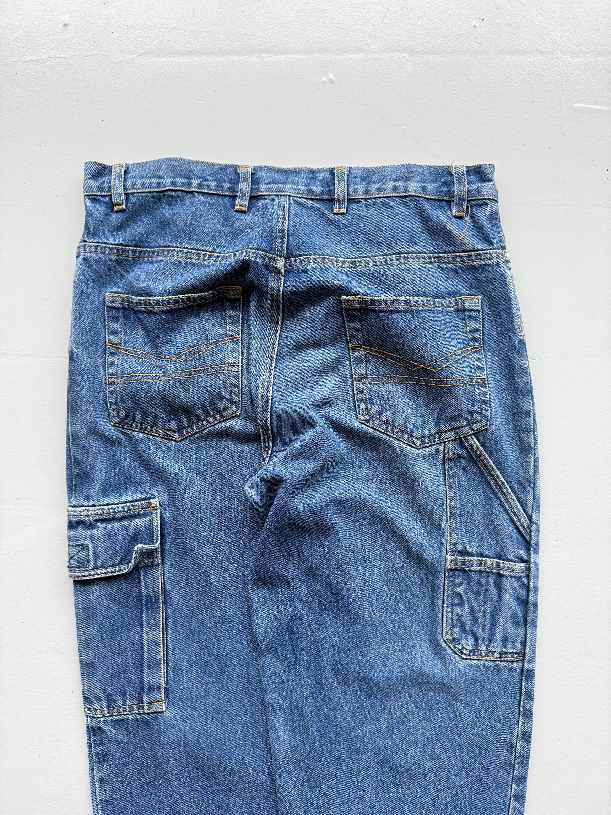 Blue P&G 90's Vintage Workwear Jeans - W33 x L31