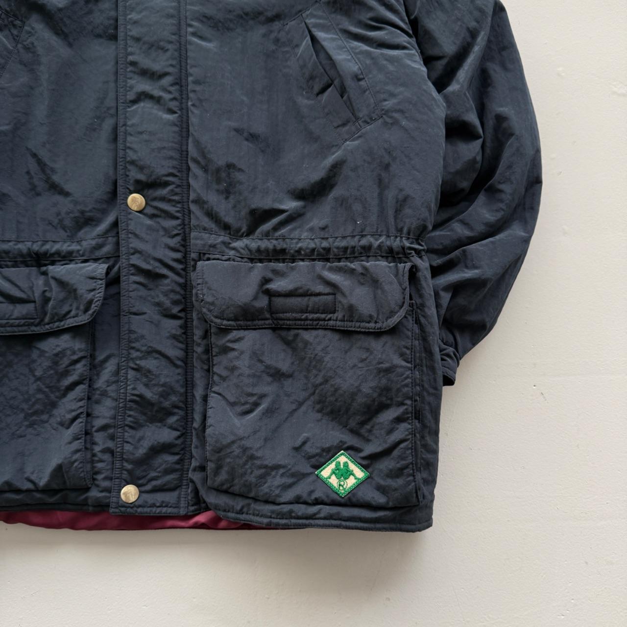 Navy Kappa 90's Heavy Down Parka Jacket - Large