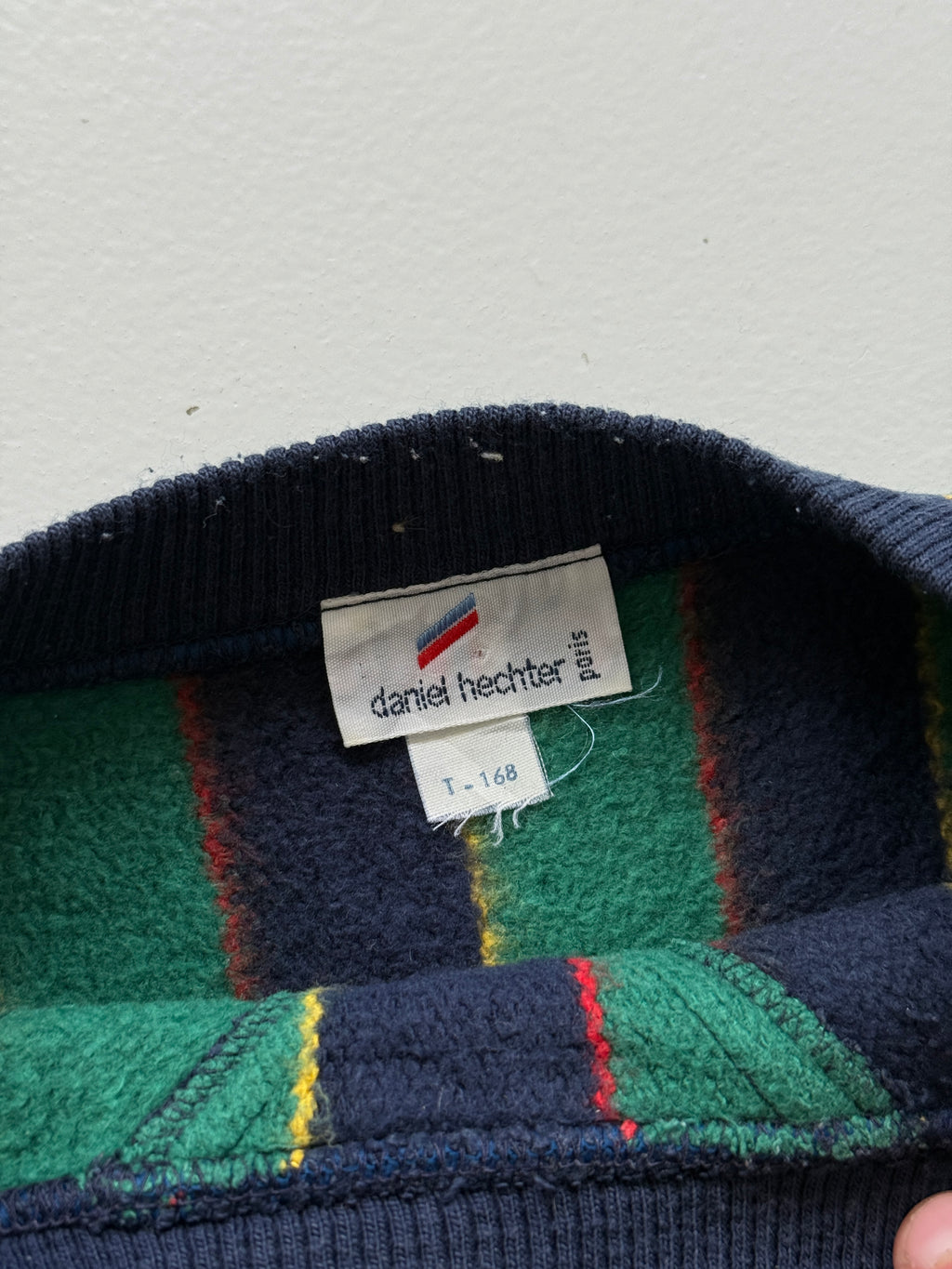 Daniel Hechter Paris Striped 80's Vintage Sweatshirt - Small
