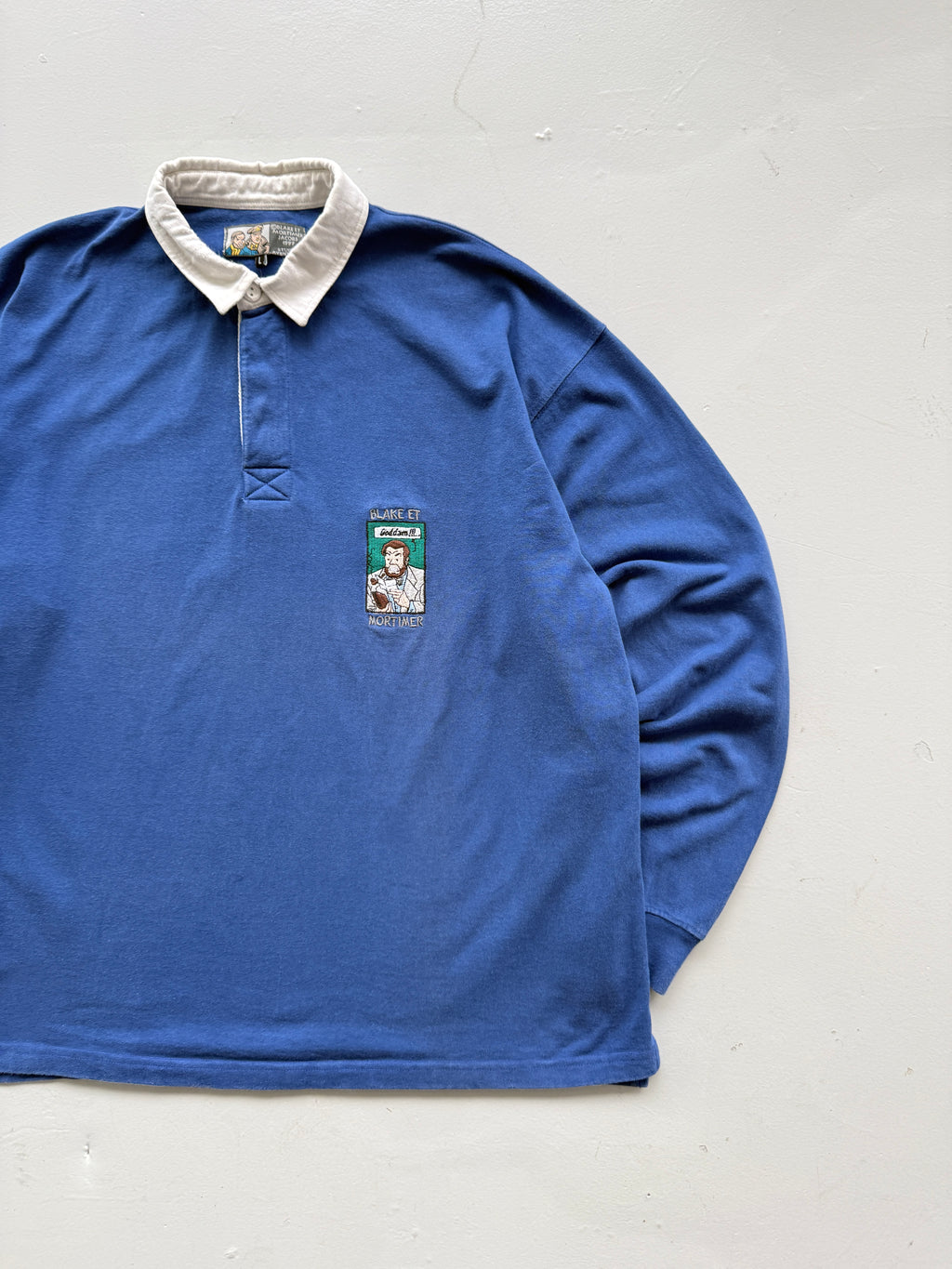 Studio Aventures Blake et Mortimer 1997 Vintage Rugby Polo Shirt - Large