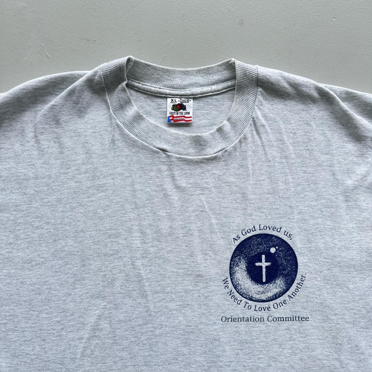 Grey Religious Christian Vintage 90's T-shirt - XL