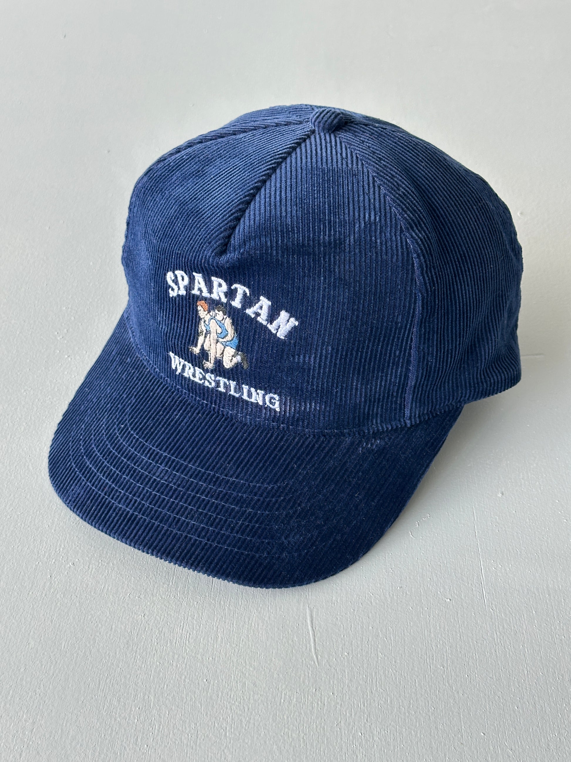Navy Spartan Wrestling 90's Vintage SnapBack Trucker Cap
