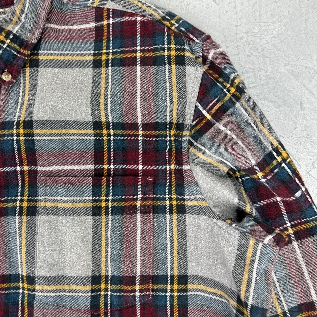 Burgundy and Grey 90s vintage Checkered Shirt - 2XL