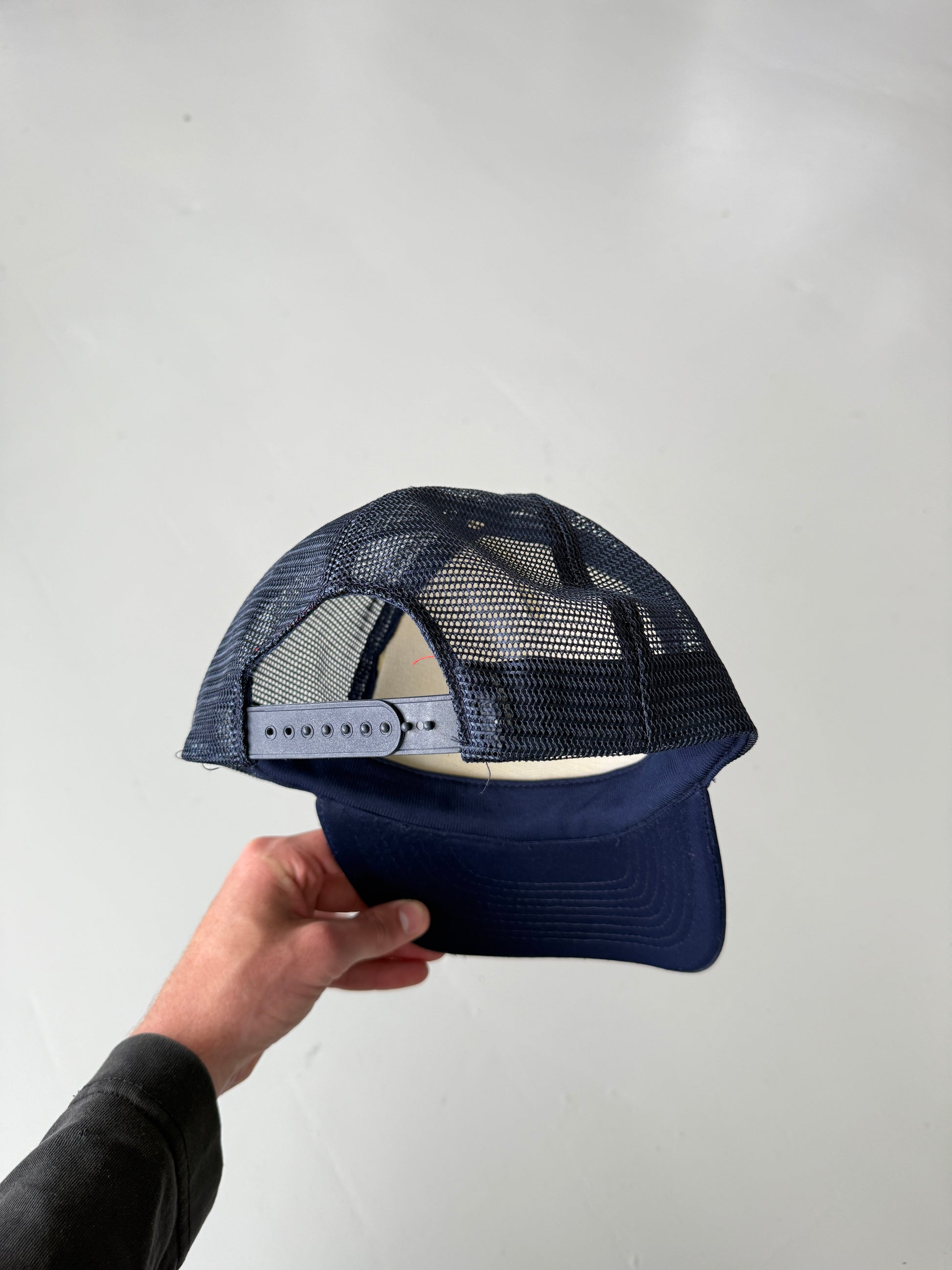 Navy Blue Massachusetts State Police Vintage Foam and Mesh SnapBack Trucker Cap