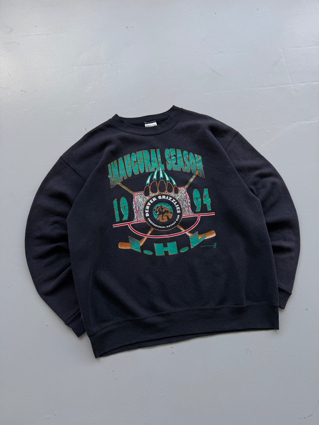 Denver Grizzlies IHL 1994 Inaugural Season Vintage Sweatshirt - Large