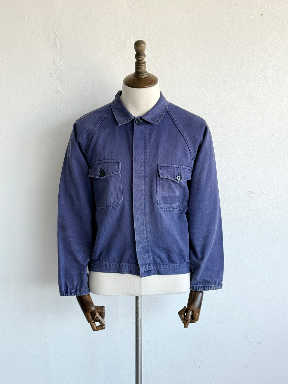 Blue French Vintage Workwear Chore Jacket CH484 - XS