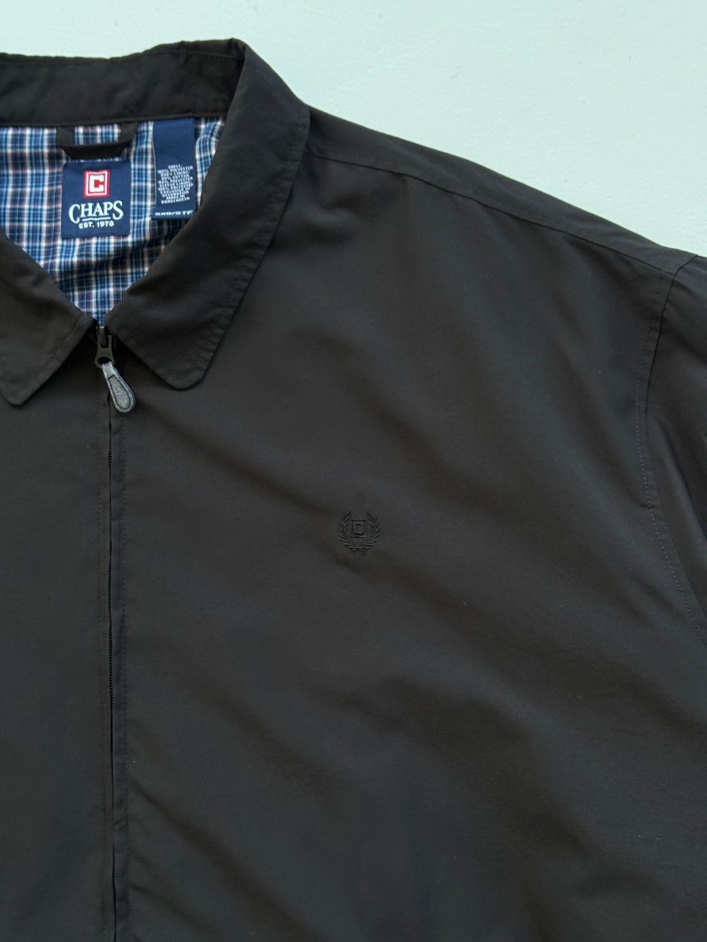 Chaps Ralph Lauren Black Vintage Harrington Jacket - XXL