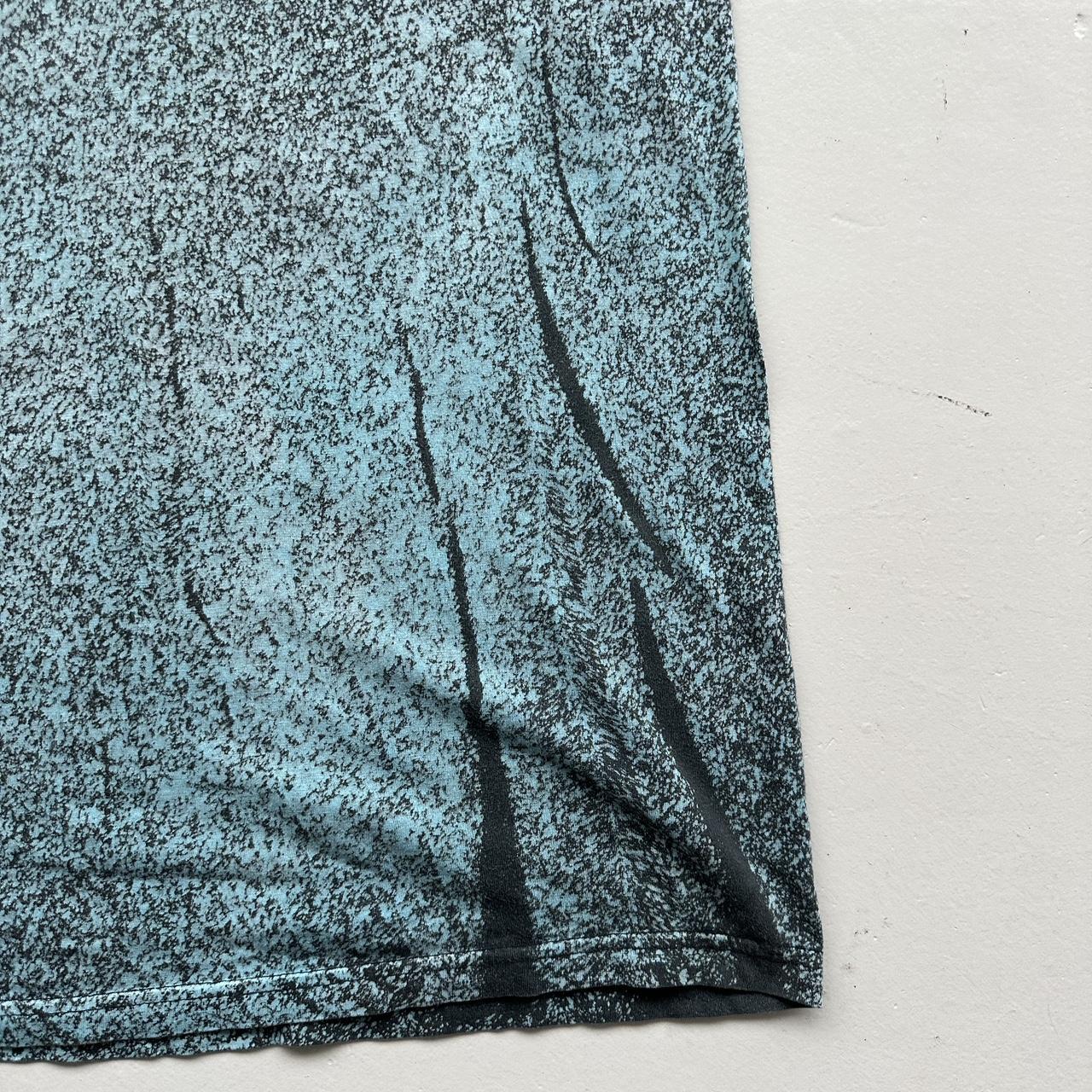 Black Blue Gemini AOP 90s Vintage Graphic T-Shirt - 2XL