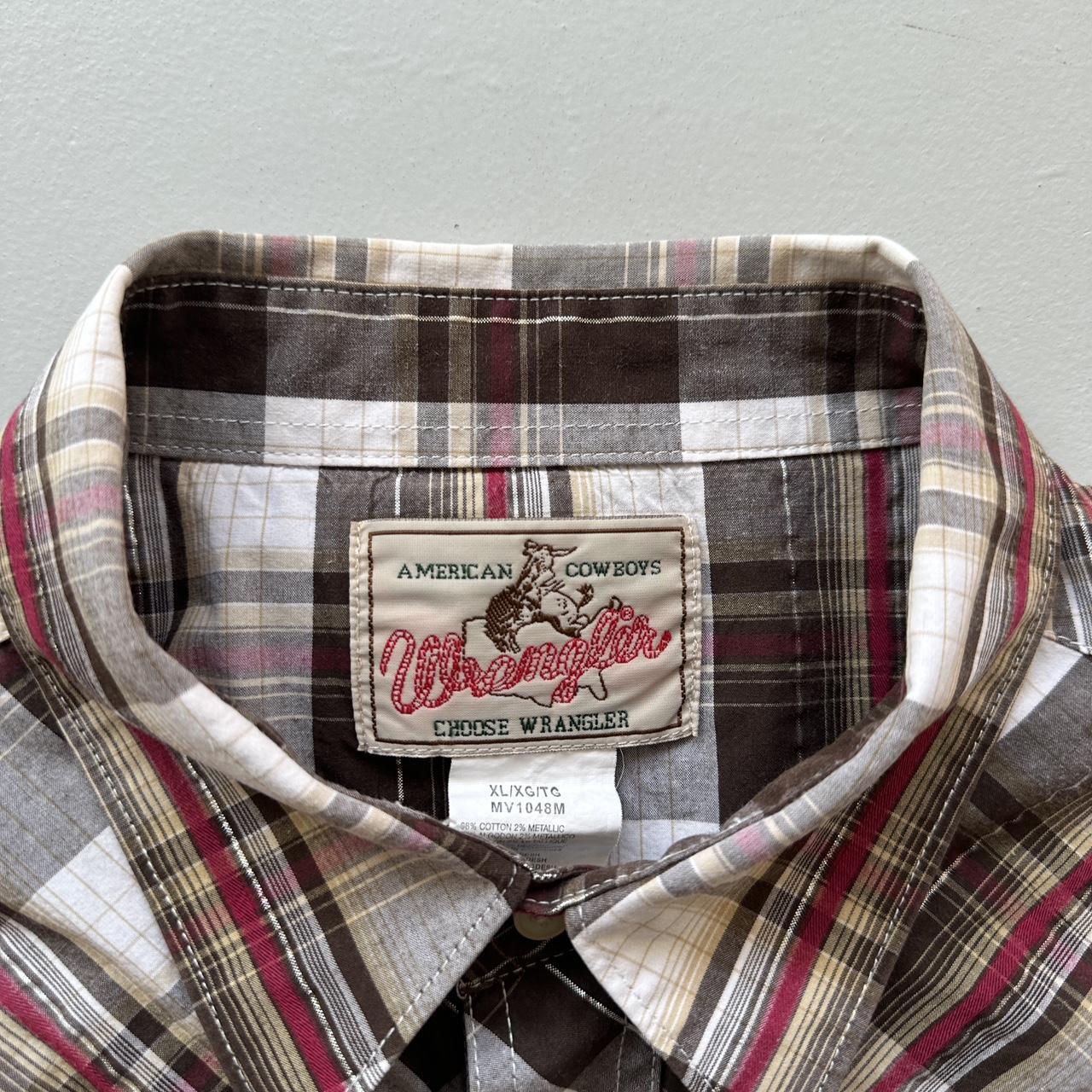 Wrangler Brown Patterned Western Vintage Shirt - XL
