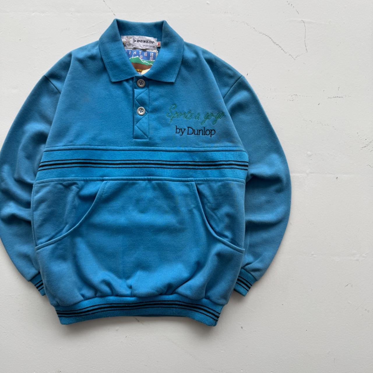 Light Blue Dunlop 90's Deadstock Polo Sweatshirt - Kids 5-7