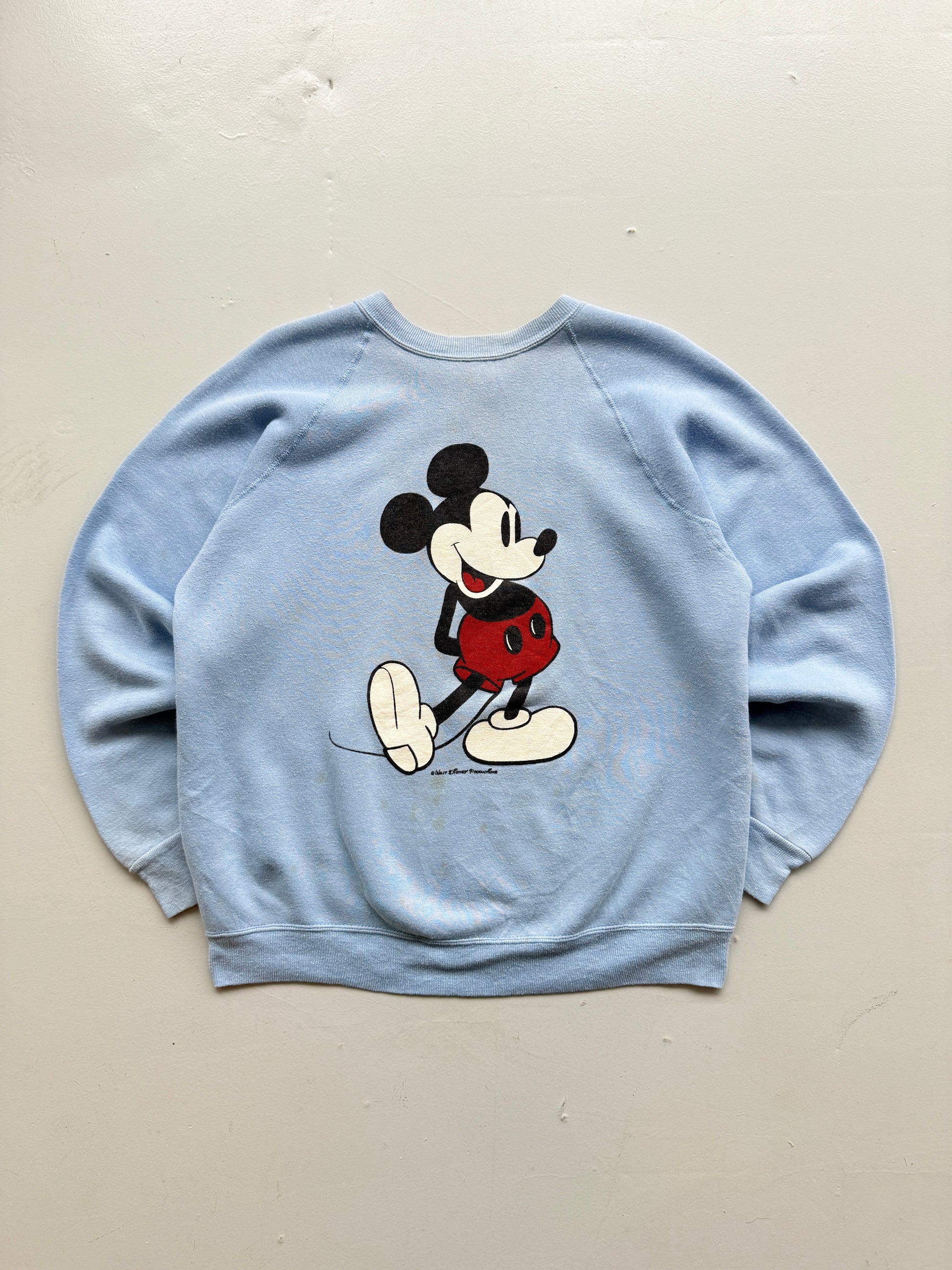 Blue Mickey Mouse 90's Vintage Disney Graphic Sweatshirt Jumper - Small