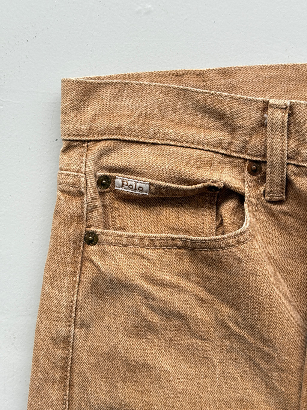 Beige Polo Ralph Lauren Y2K Vintage Jeans - W32 x L26.5