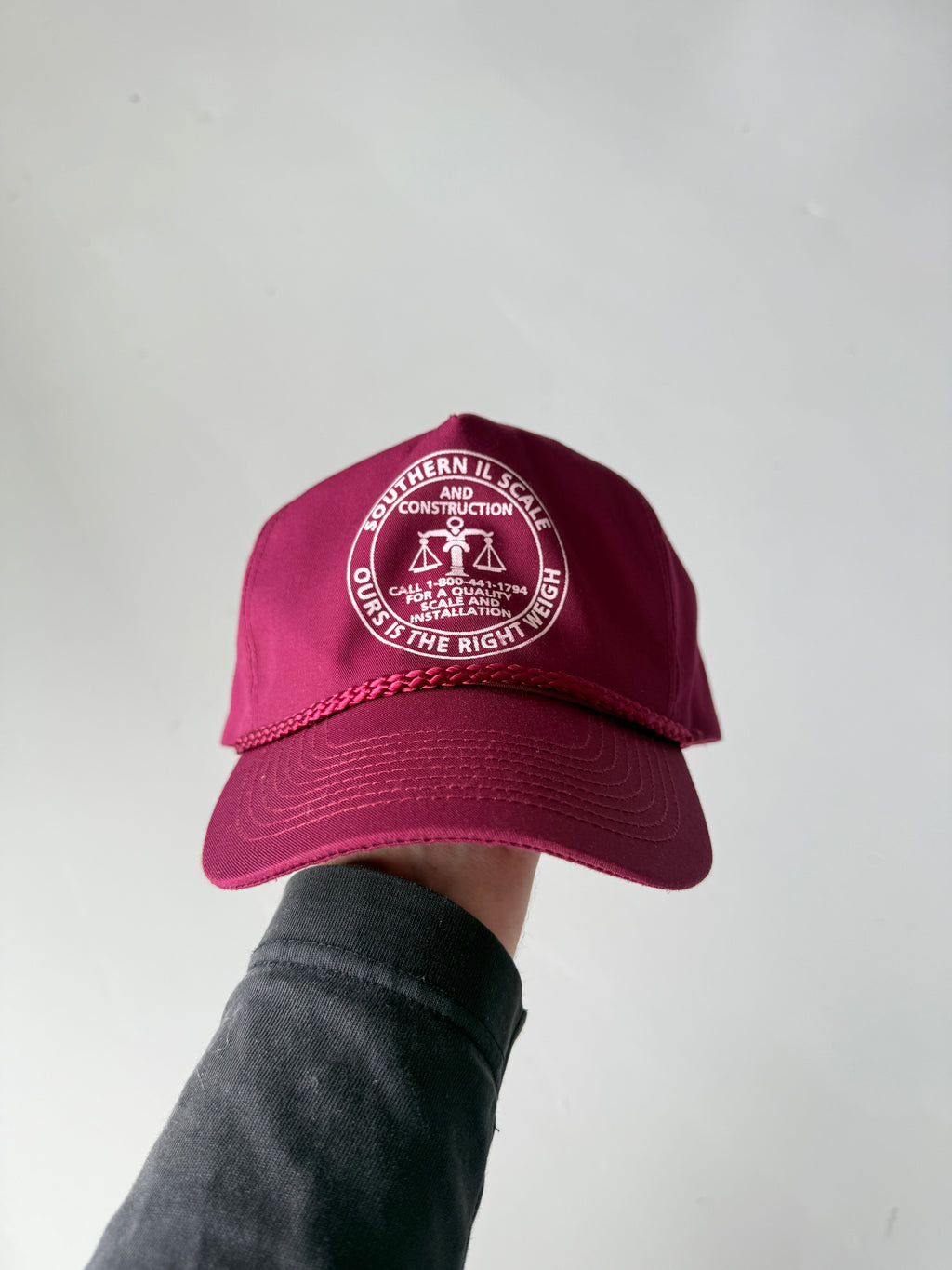 Maroon Construction Vintage Cotton SnapBack Trucker Cap