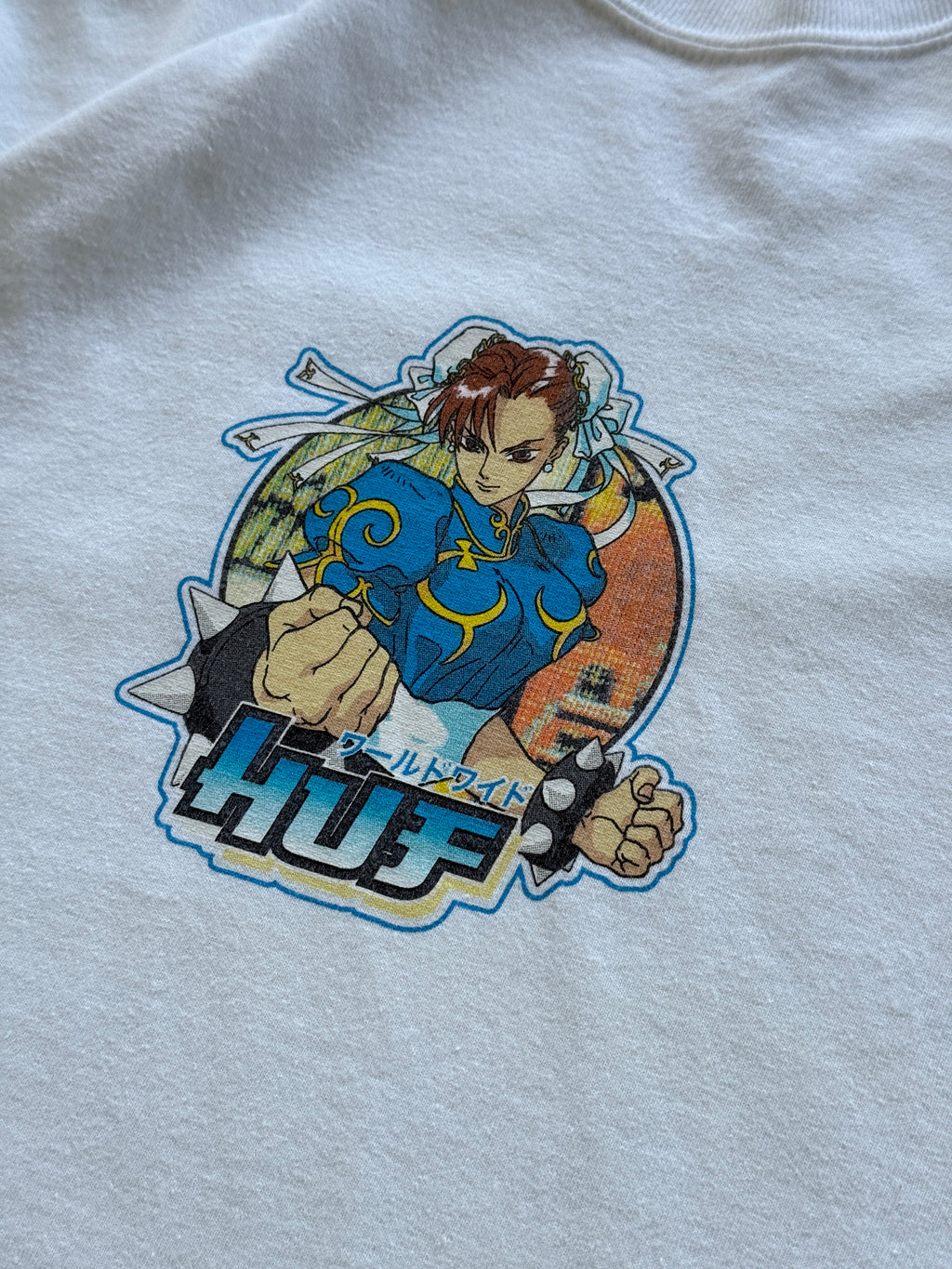 White HUF Skateboarding x Street Fighter Vintage Long Sleeve T-Shirt - Small