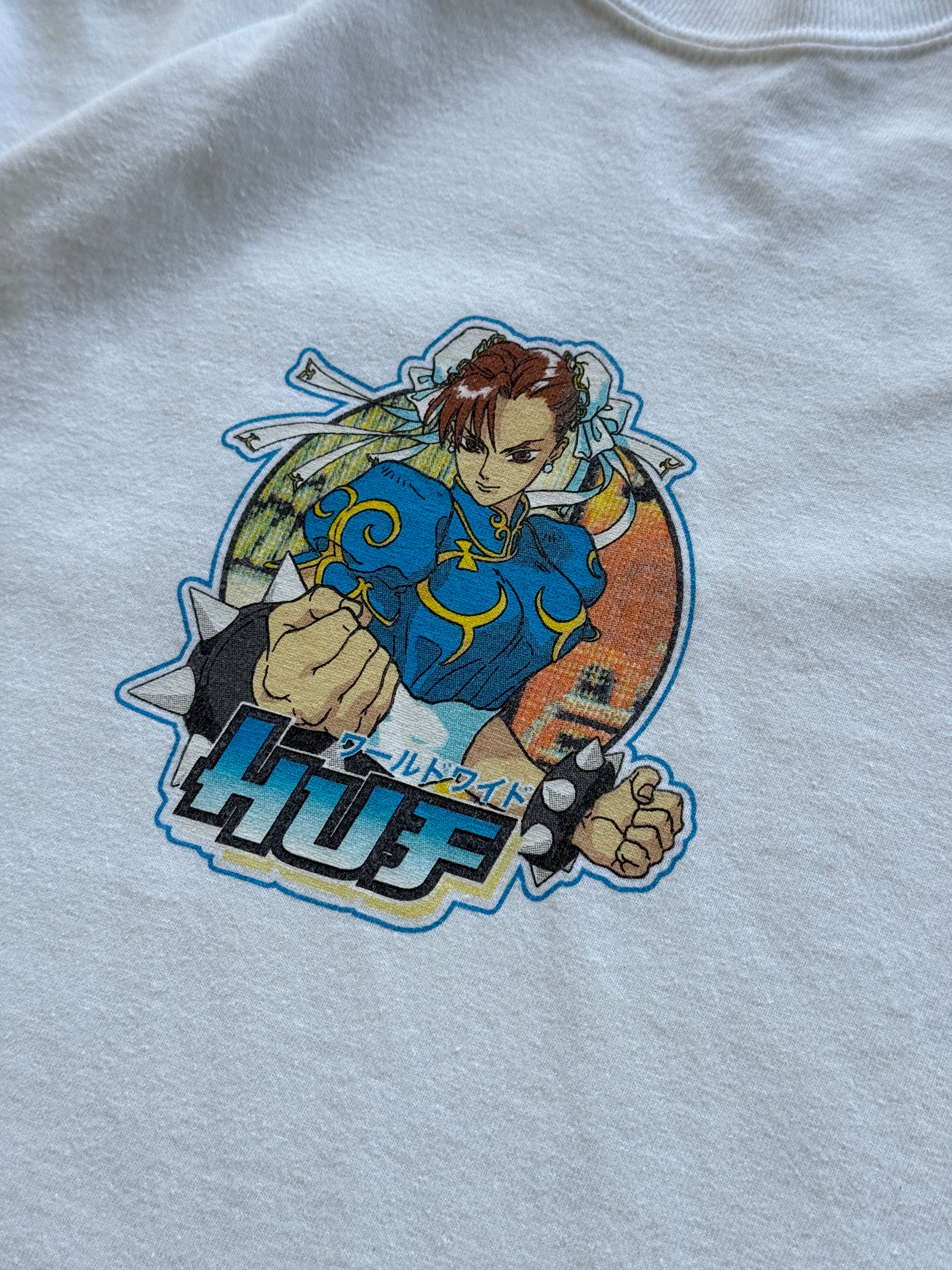 White HUF Skateboarding x Street Fighter Vintage Long Sleeve T-Shirt - Small
