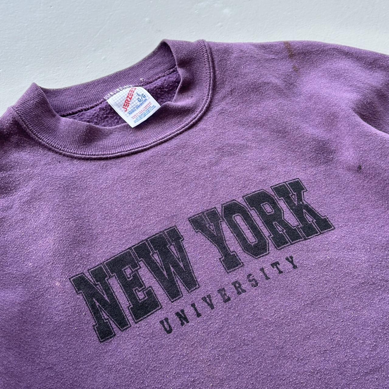 Purple New York University 90s Sweatshirt - Large