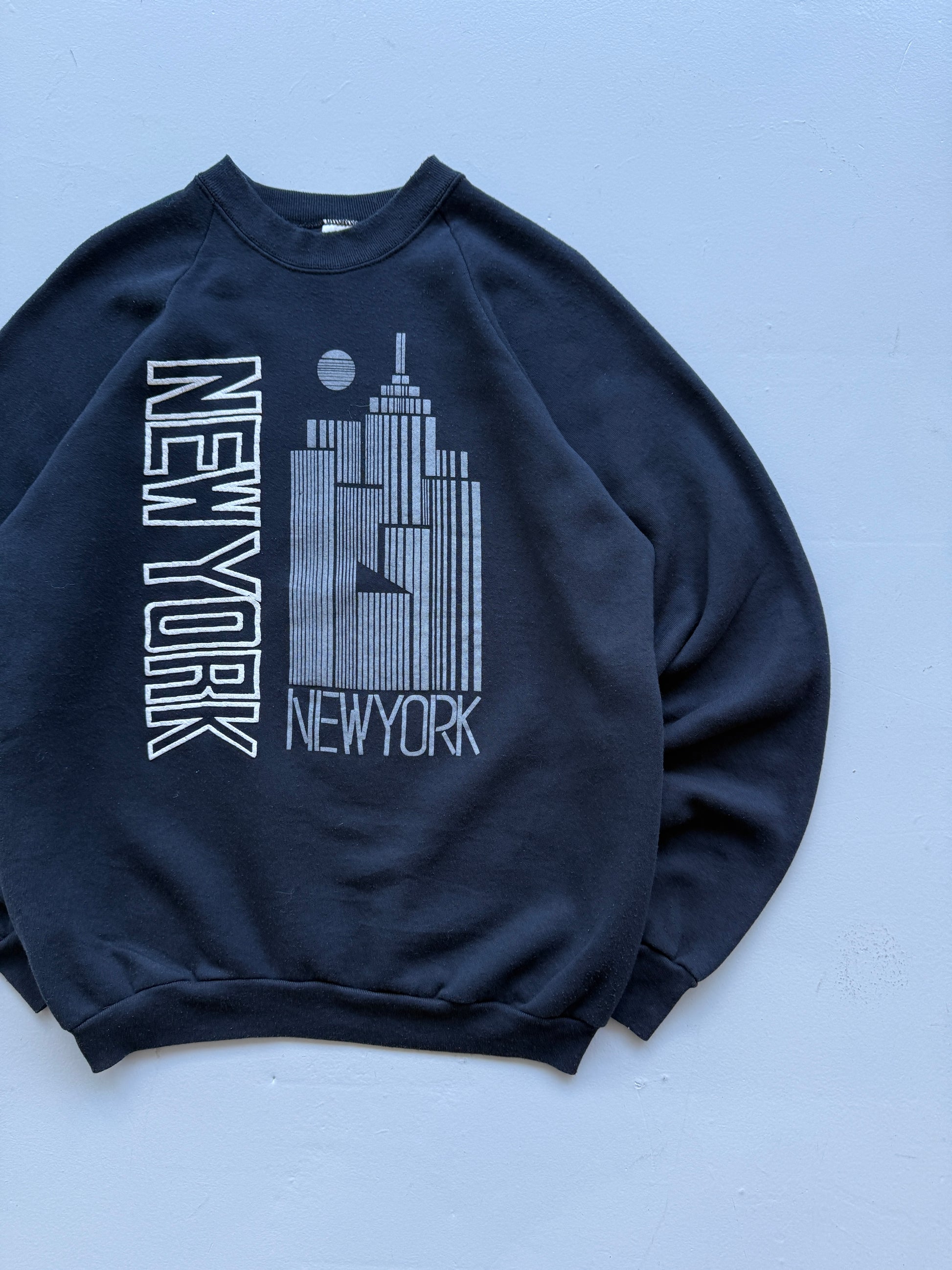 Navy New York 90's Vintage Tourist Sweatshirt Jumper - XL