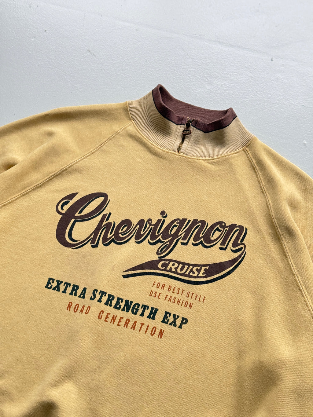 Chevignon Cruise Quarter Zip 90's Vintage Sweatshirt - Medium