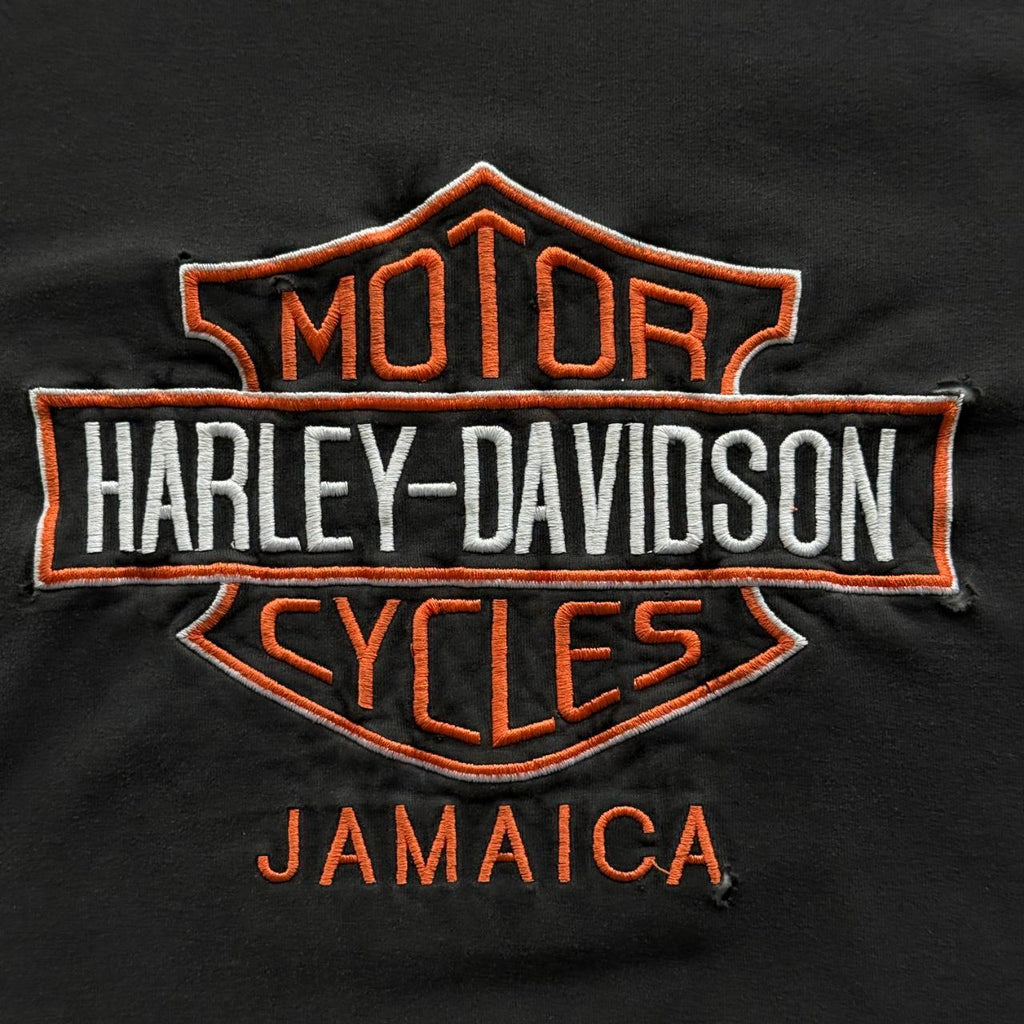Black Harley Davidson Jamaica Vintage 00s T-shirt - Medium