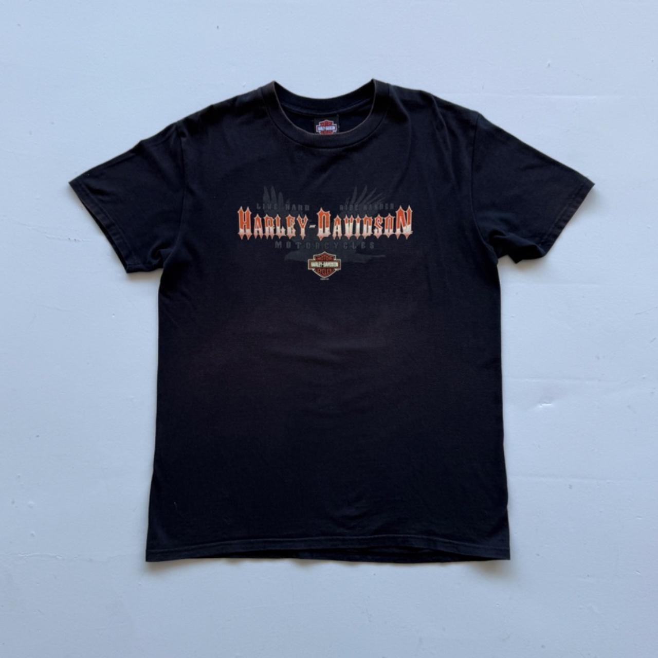 Black Harley Davidson 90s Vintage Graphic T-shirt - Large