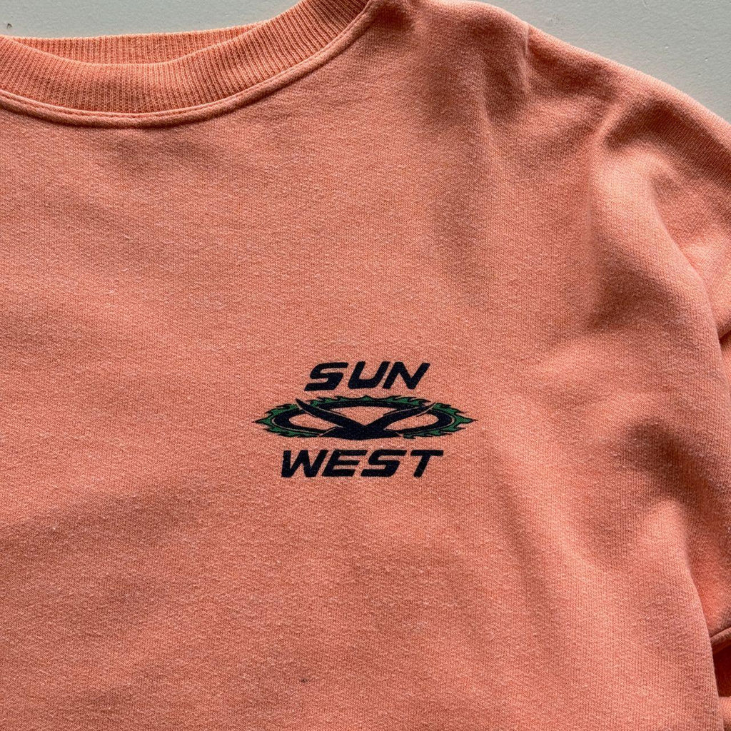 Peach 90s Vintage Surfer Graphic Sweatshirt - Medium