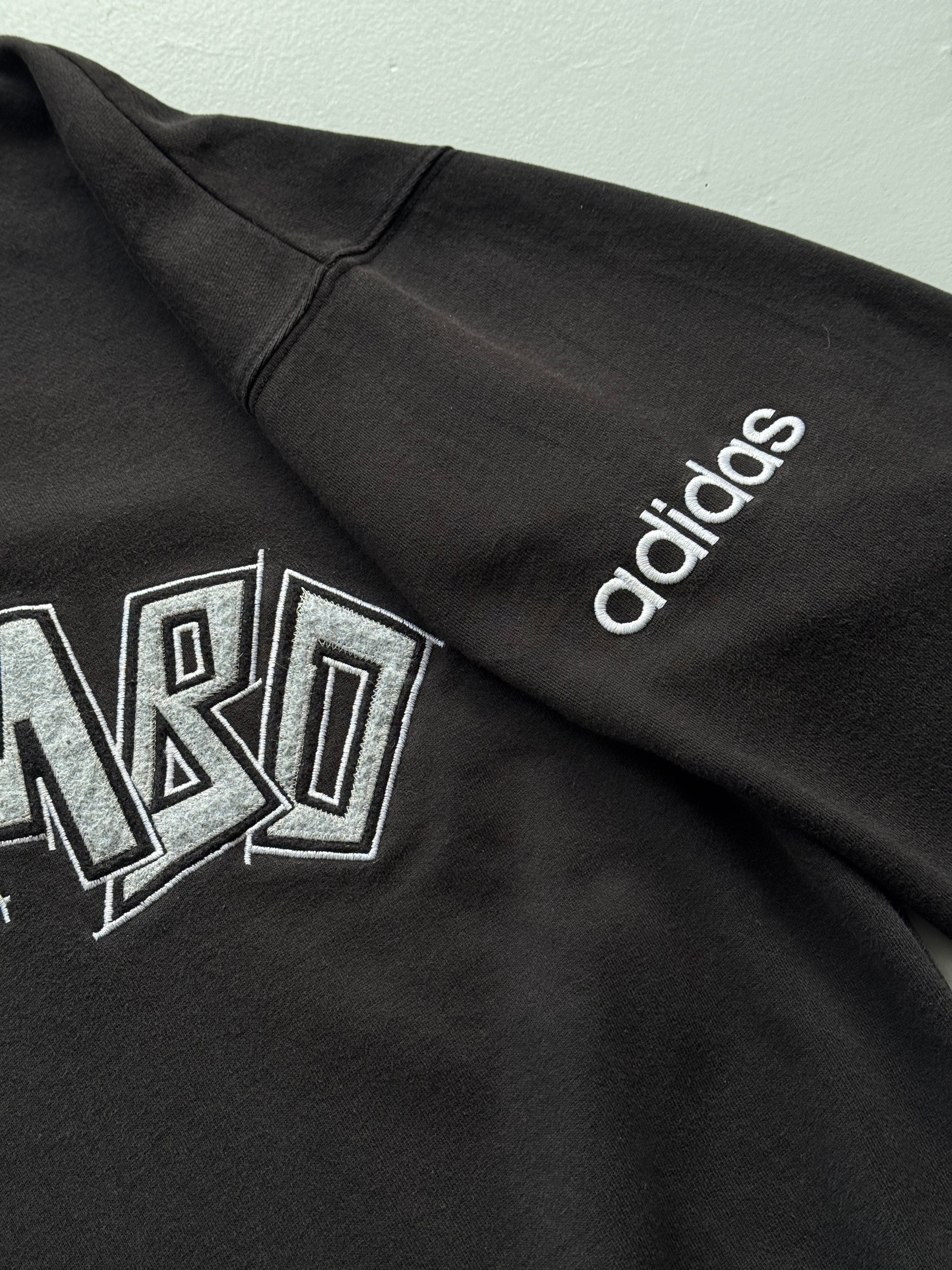 Black Rare Adidas NBA Mutombo Basketball 90's Vintage Sweatshirt Jumper - Small