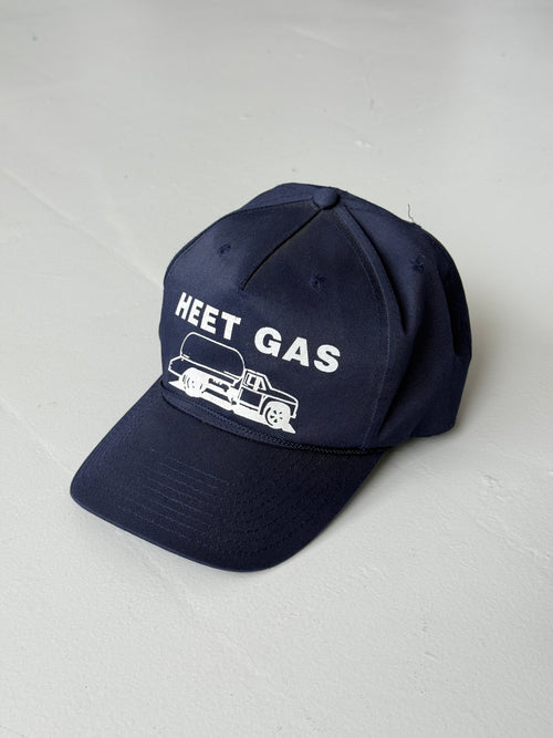 Navy Blue Heet Gas Vintage Cotton SnapBack Trucker Cap