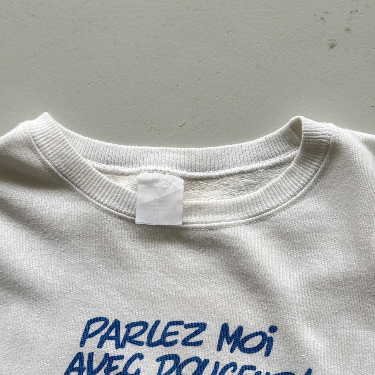 White French Cartoon 90s Vintage Graphic Sweatshirt - Small