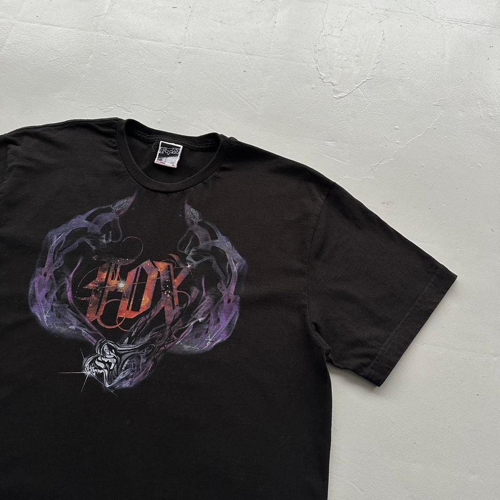 Black Fox Racing Y2K 00s Vintage Graphic T-Shirt - XL