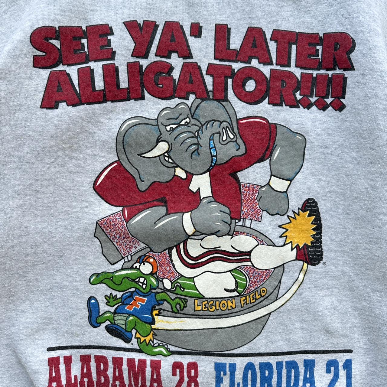 Grey Alabama Crimson Tide Floirda Gators Vintage 90s Sweatshirt - Large