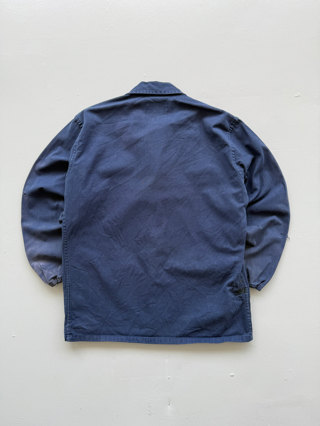Faded Navy Blue French Chore Jacket 90's Vintage Workwear CH201 - Small