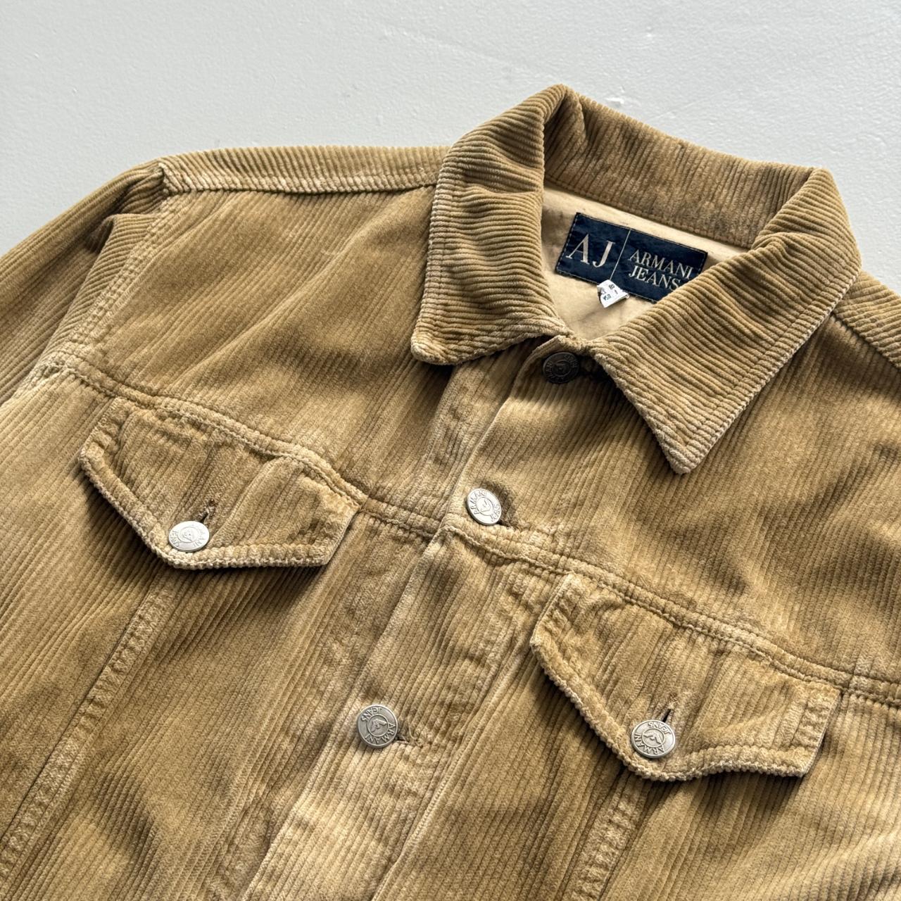 Brown Armani Jeans Corduroy Vintage Jacket - Womens Large Size 10/12
